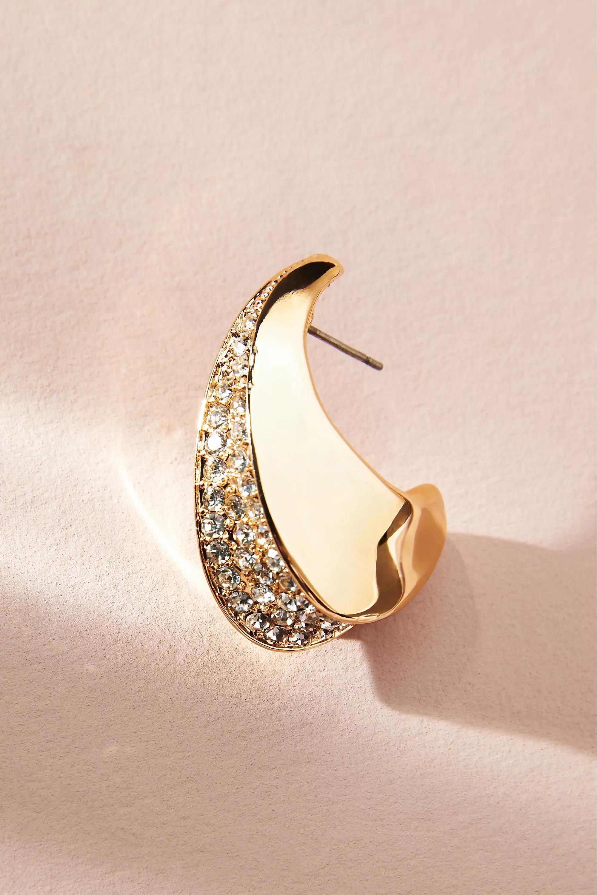 Anthropologie Drop Hoop, Gold 14K, A501_0070, large image number 3
