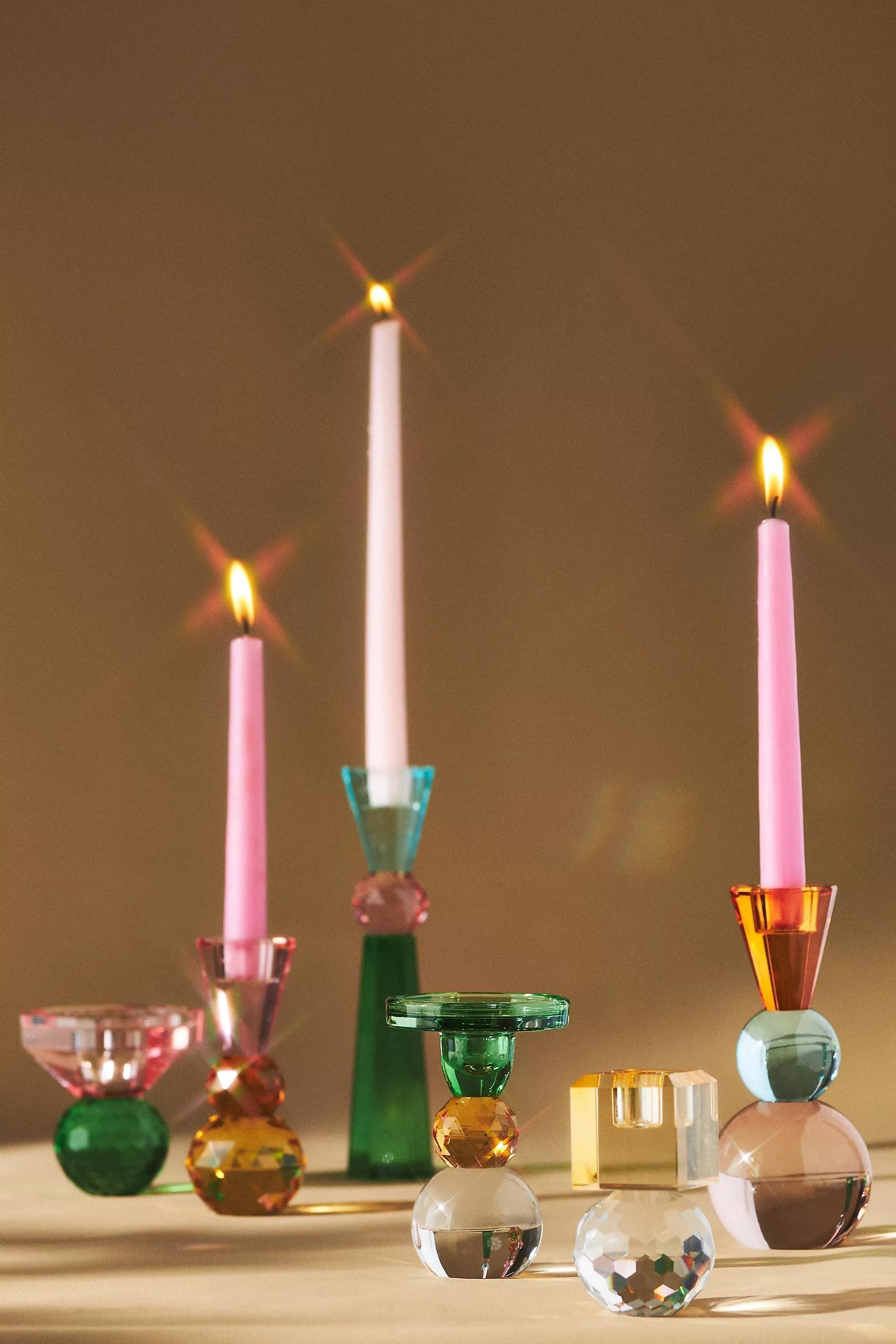 Crystal Candle Holder - C, Yellow, A501_0072, large image number 2