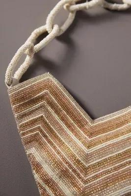 Beaded Square Shoulder Bag, Beige, A501_0014, large image number 4