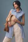 Anthropologie - By Anthropologie Leather Handle Raffia Tote Bag, Beige