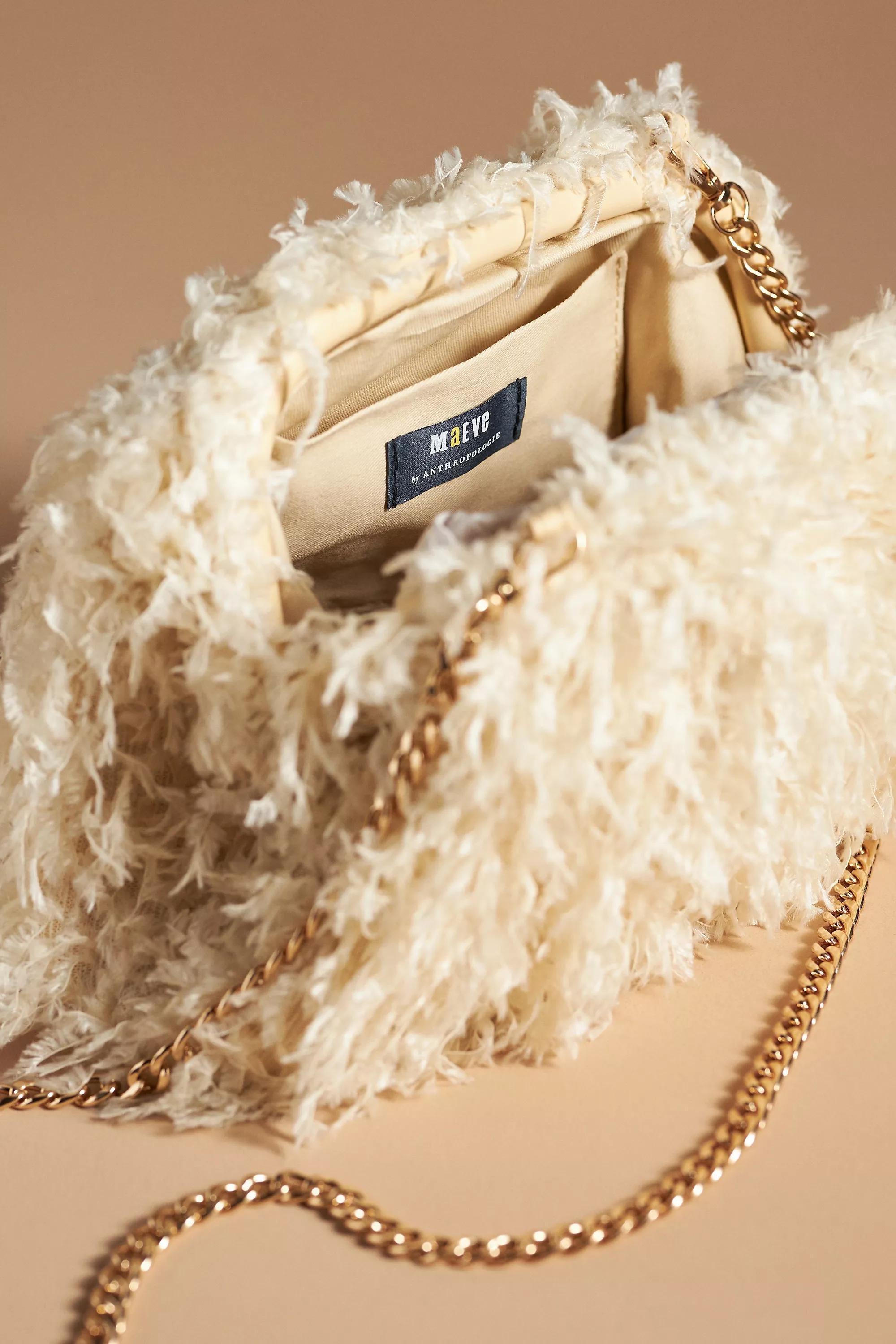 The Frankie Clutch Bag: Feather Confetti Edition, Cream, A501_0012, large image number 2