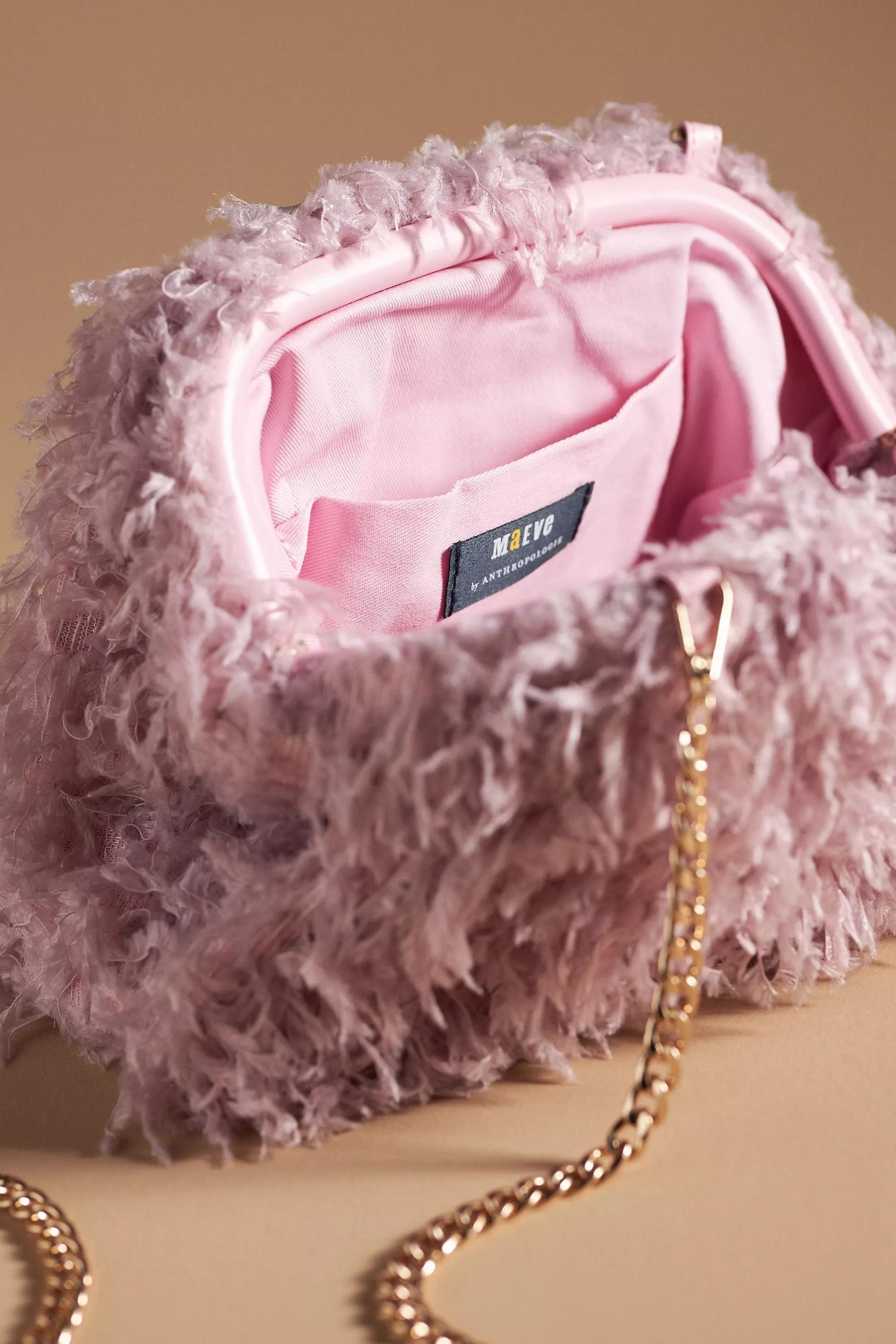 The Frankie Clutch Bag: Feather Confetti Edition, Purple, A501_0054, large image number 2