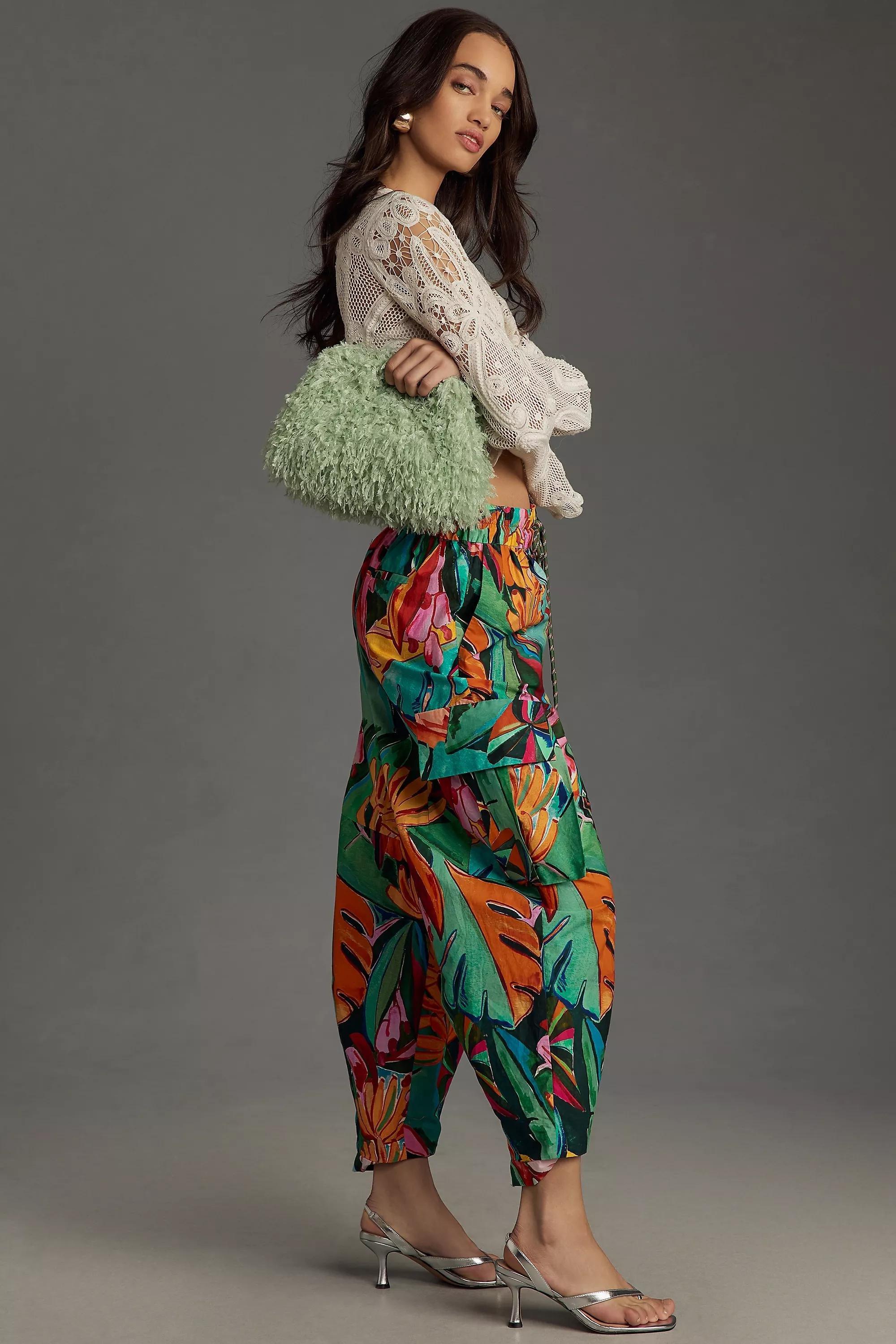 The Frankie Clutch Bag: Feather Confetti Edition, Green, A501_0102, large image number 3