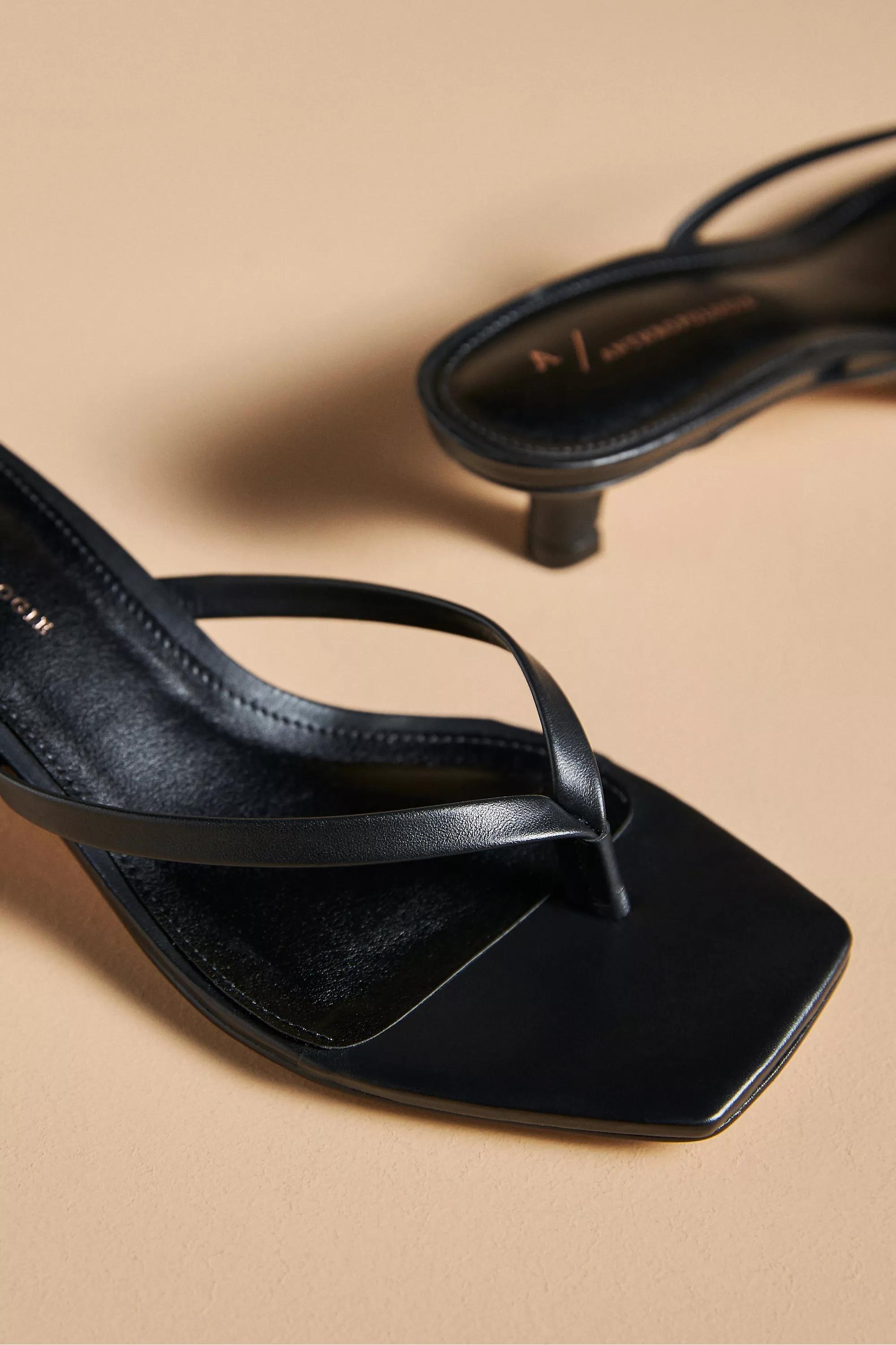 By Anthropologie Thong Kitten Heels, Black, , large image number 3