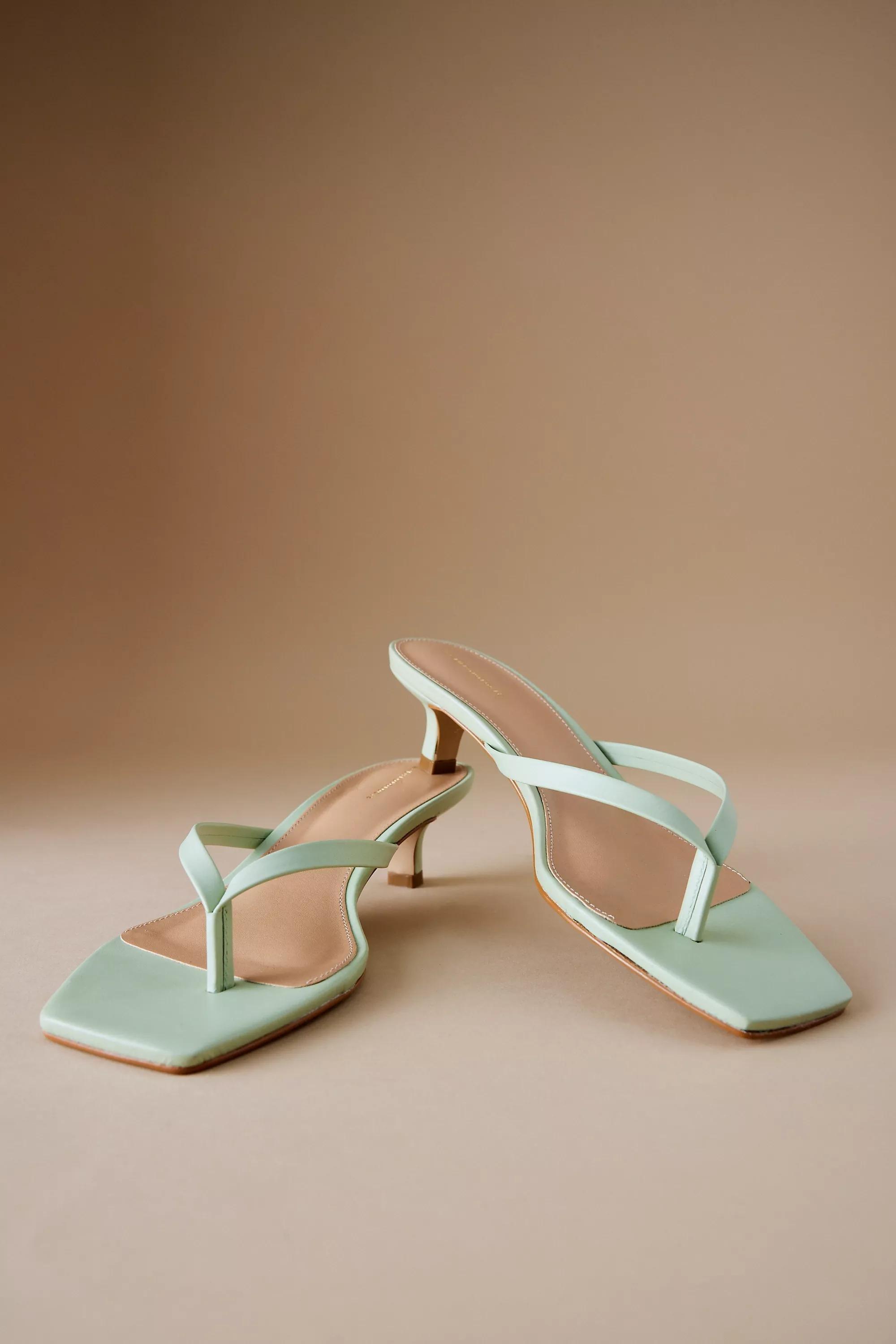 By Anthropologie Thong Kitten Heels, Green, , large image number 3