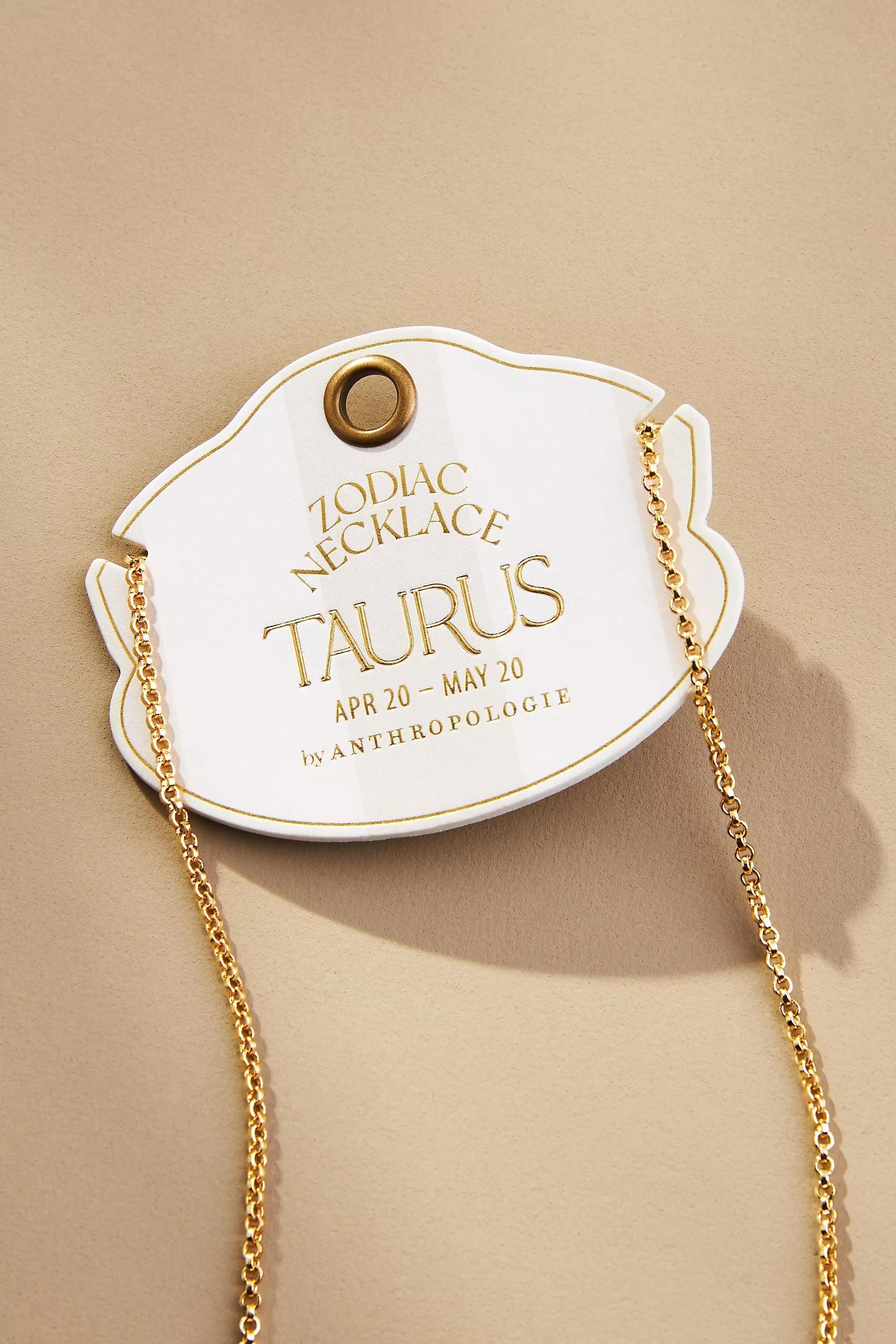 Zodiac Charm Necklace, Gold-Plated, A501_0802, large image number 2