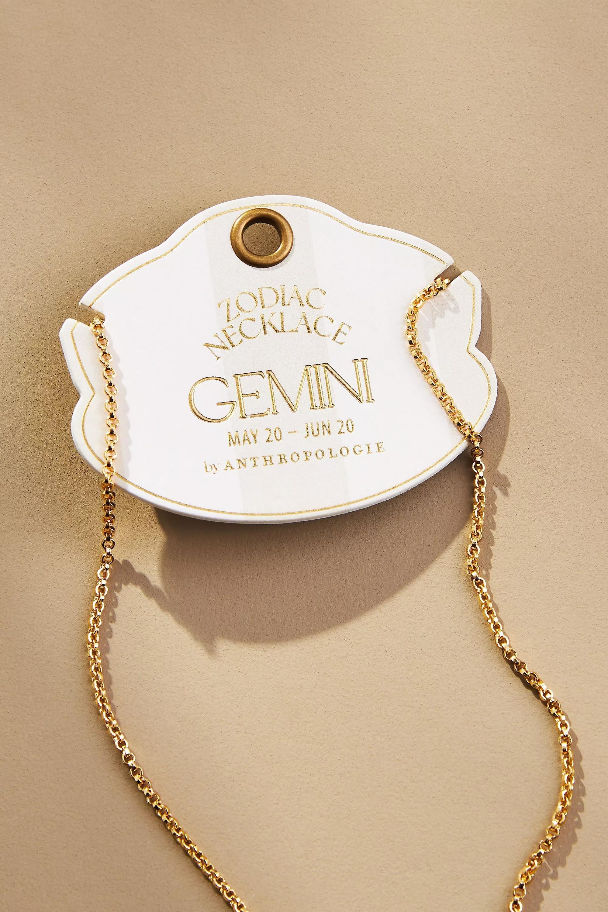 Zodiac Charm Necklace, Gold-Plated, A501_0803, large image number 2