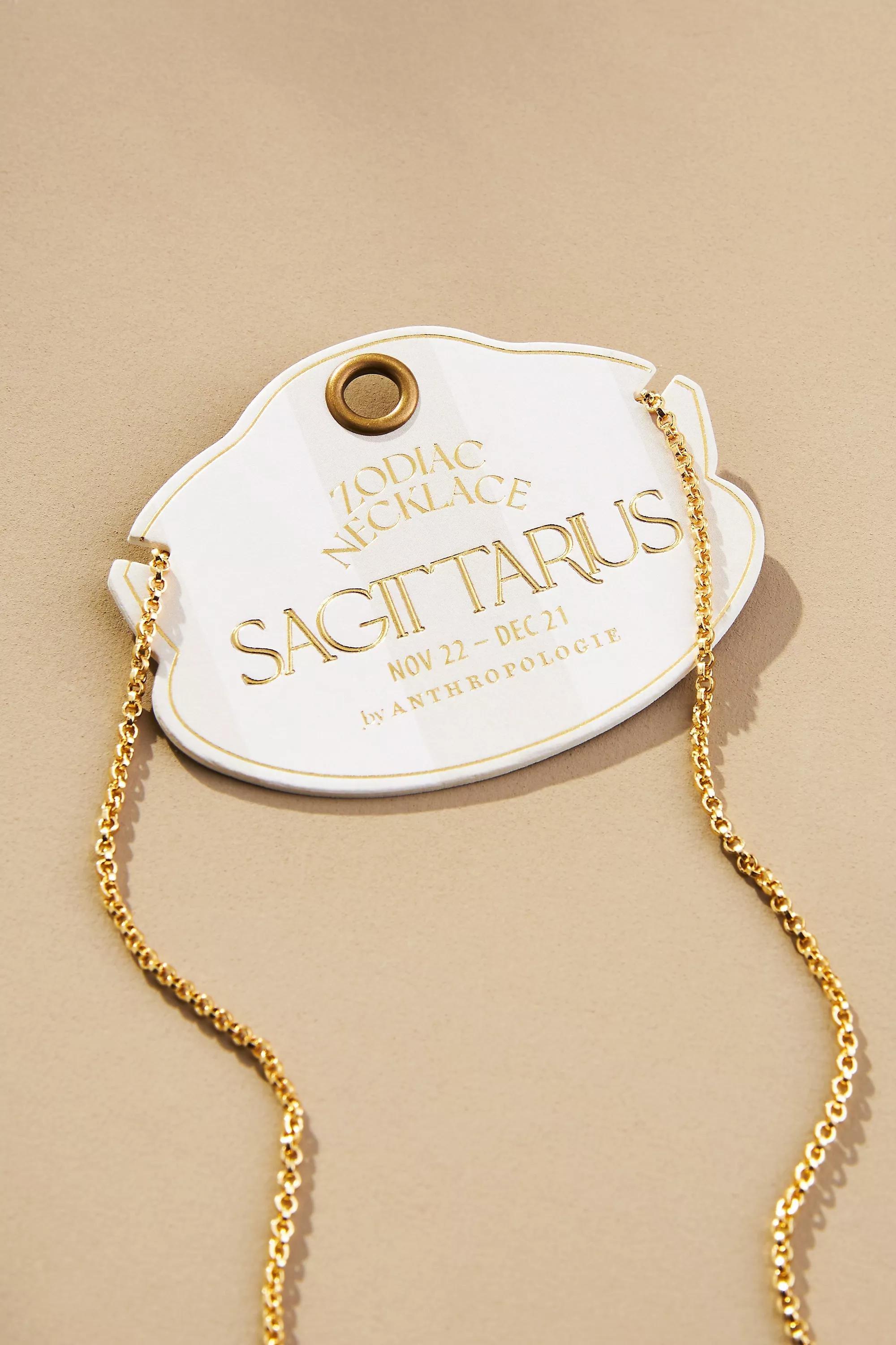 Zodiac Charm Necklace, Gold-Plated, A501_0809, large image number 2