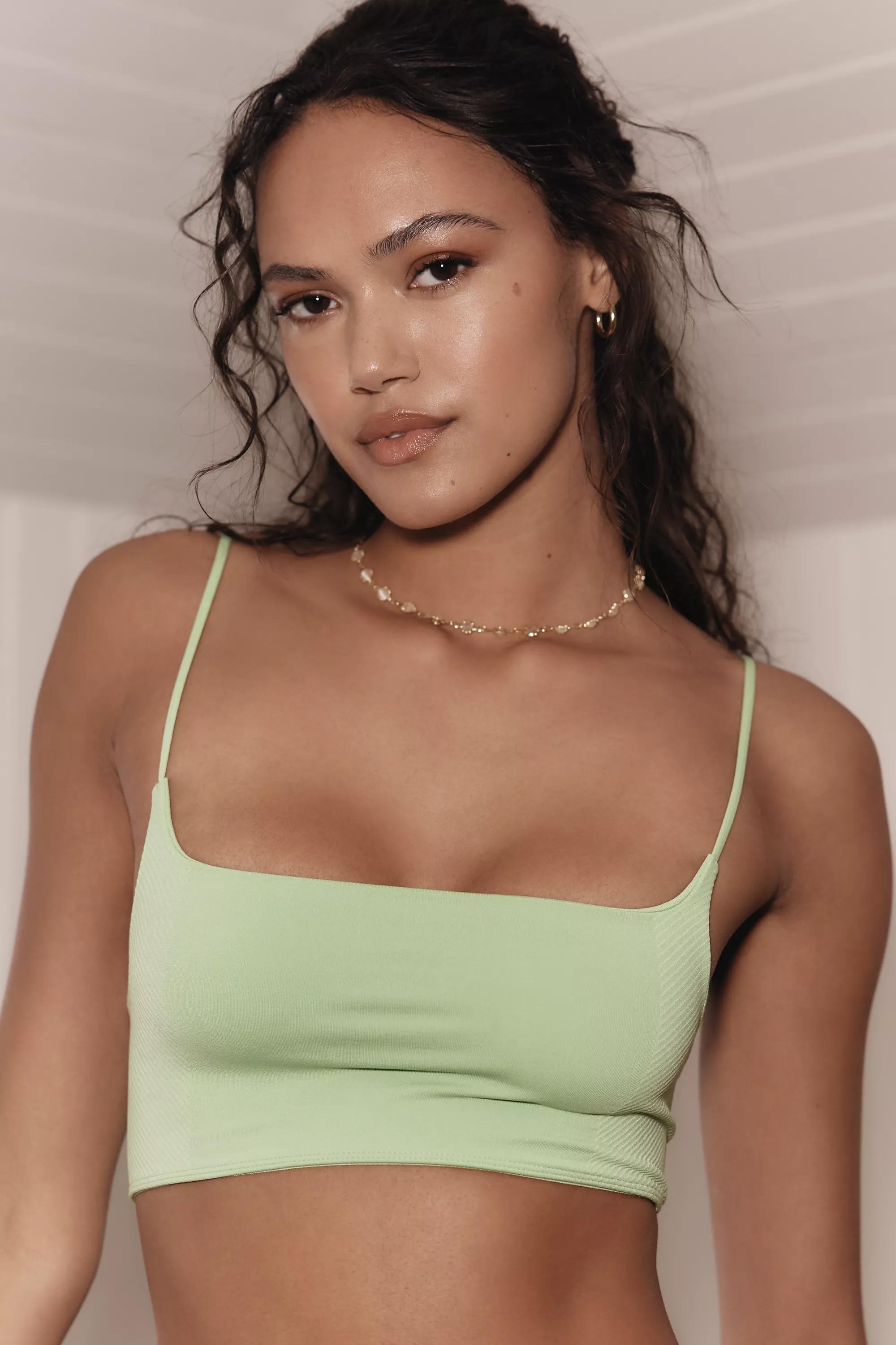 Anthropologie Plain Unpadded Bralette, Green, , large image number 0