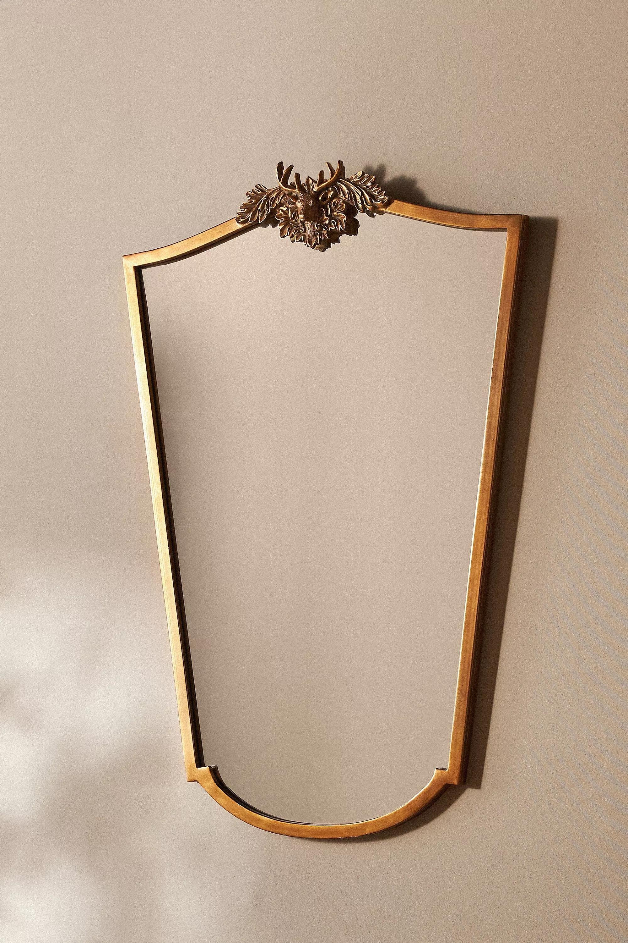 Rabbit Wooded Manor Mirror, Gold, , large image number 0