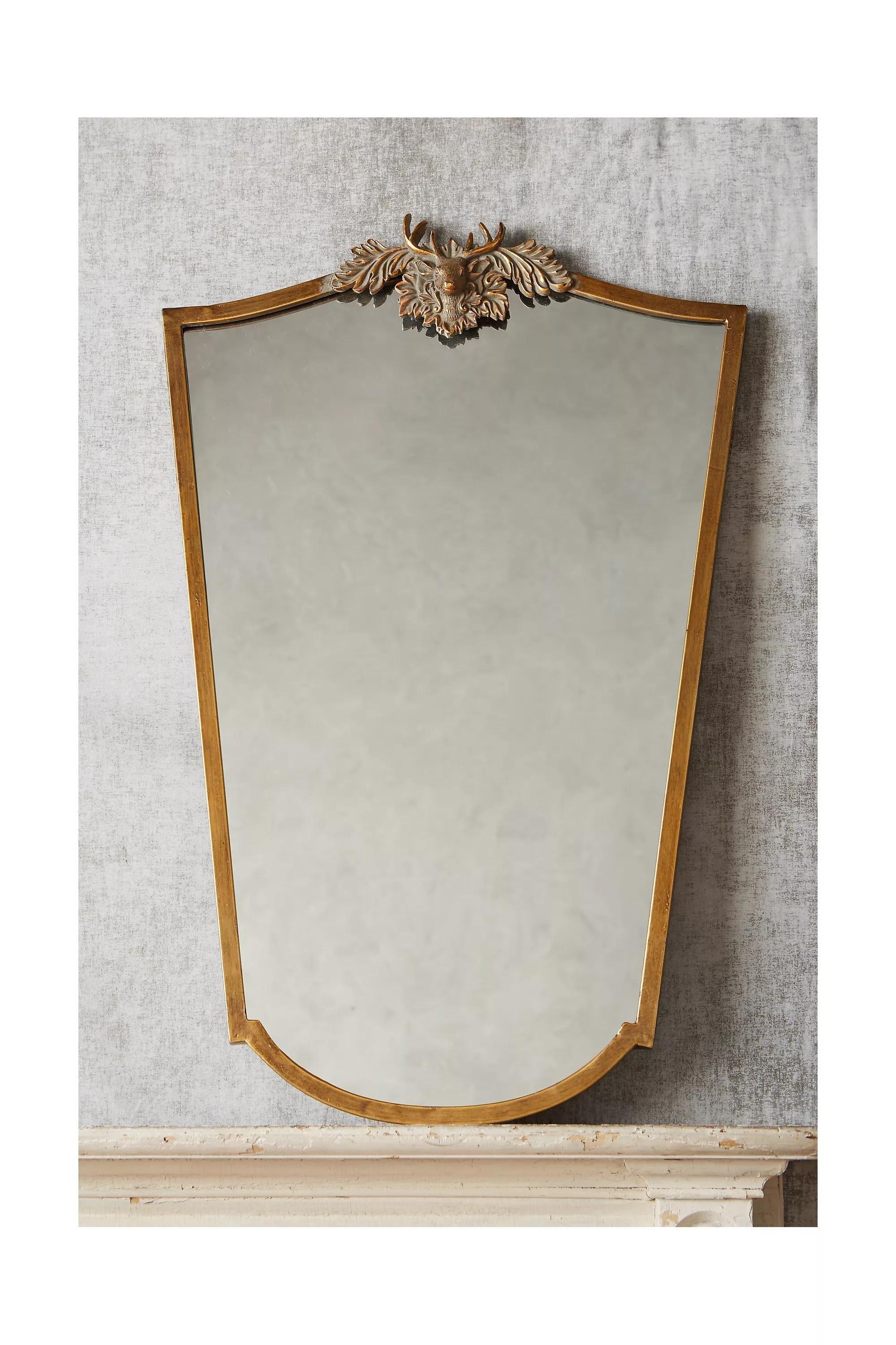 Rabbit Wooded Manor Mirror, Gold, , large image number 1