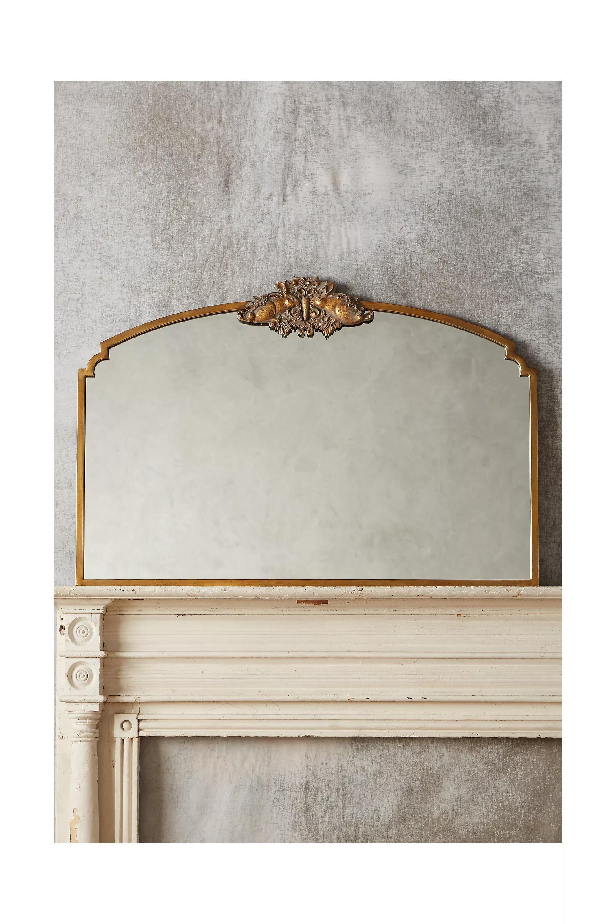 Rabbit Wooded Manor Mirror, Gold, , large image number 2