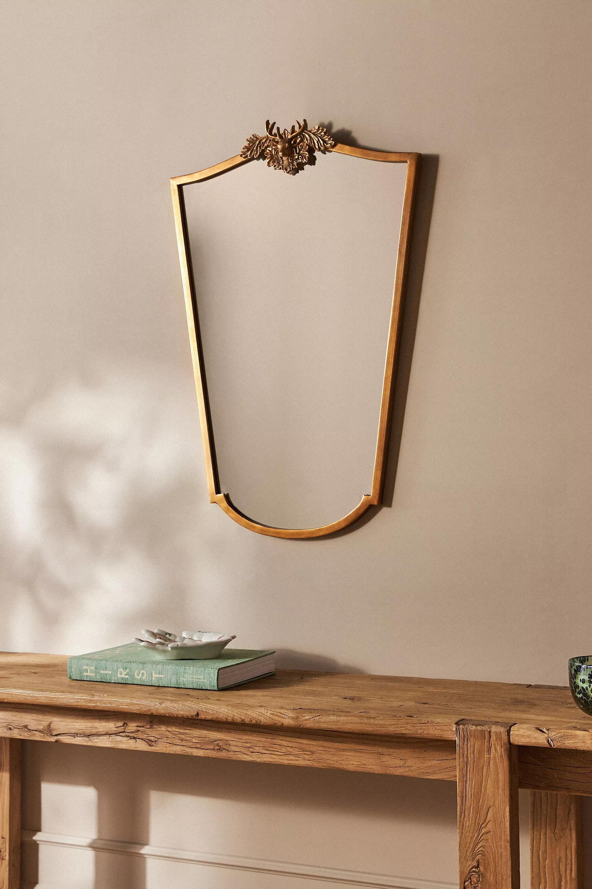 Wooden Manor Mirror, Brown, Brown, large image number 4