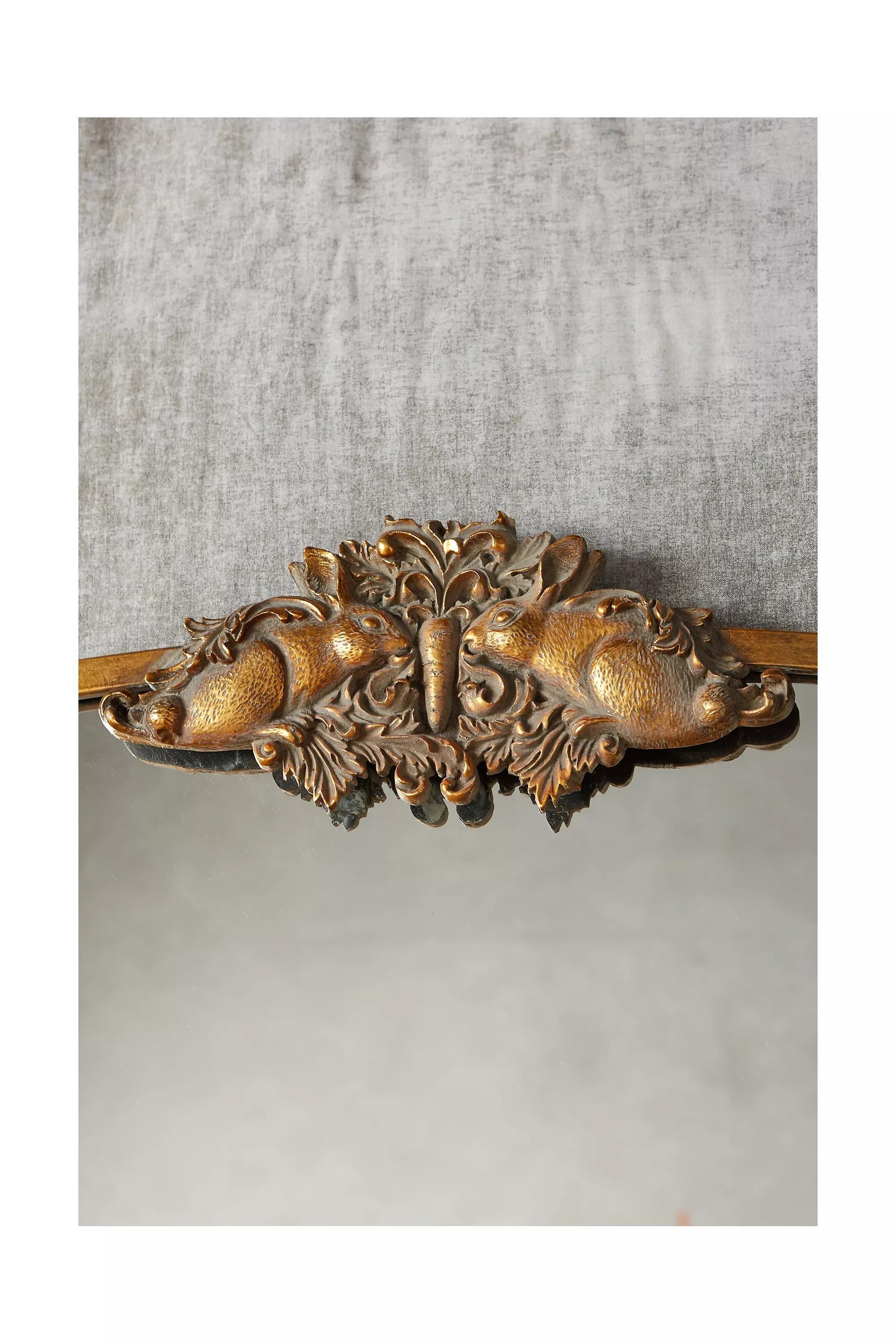 Rabbit Wooded Manor Mirror, Gold, , large image number 6