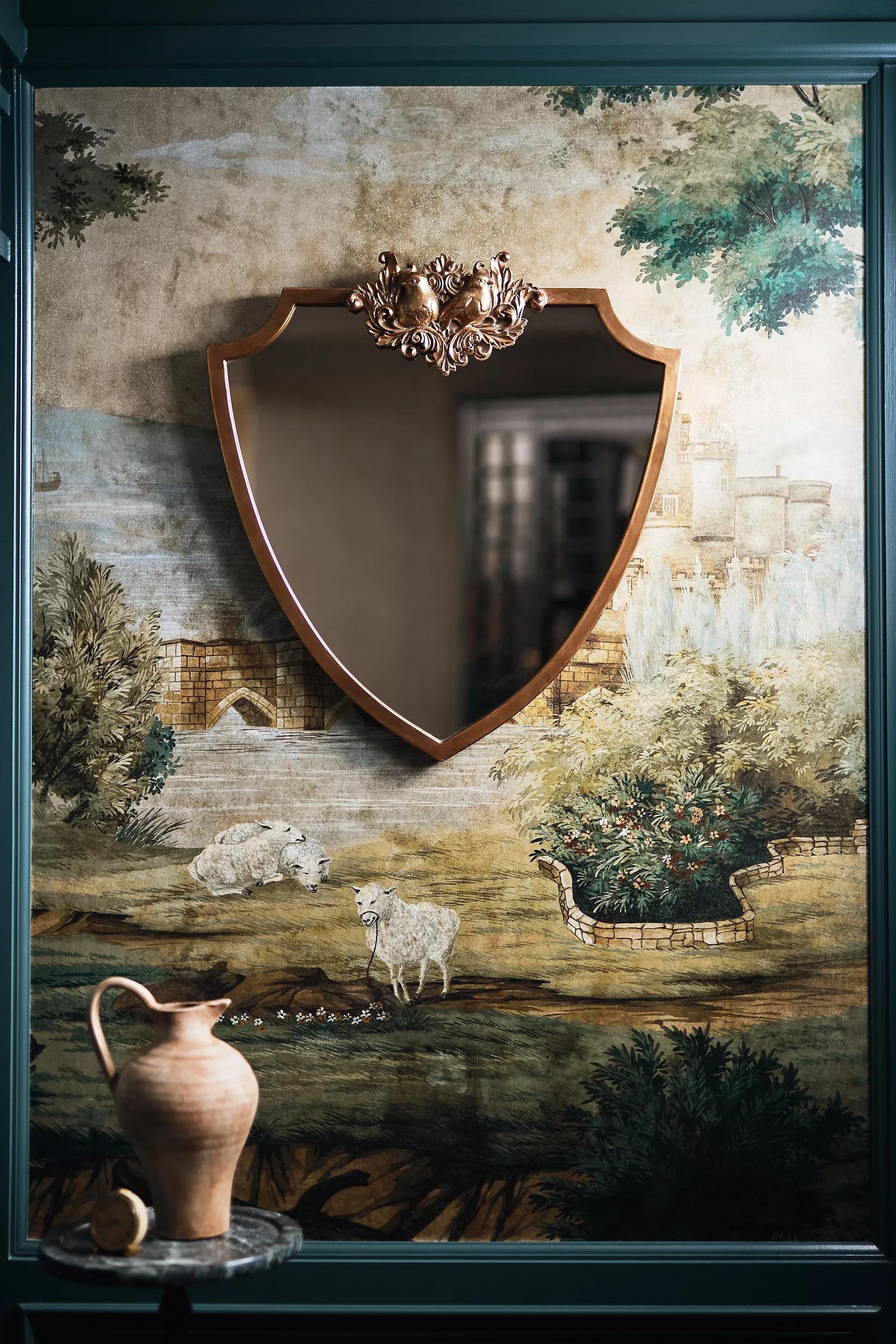 Rabbit Wooded Manor Mirror, Gold, , large image number 11