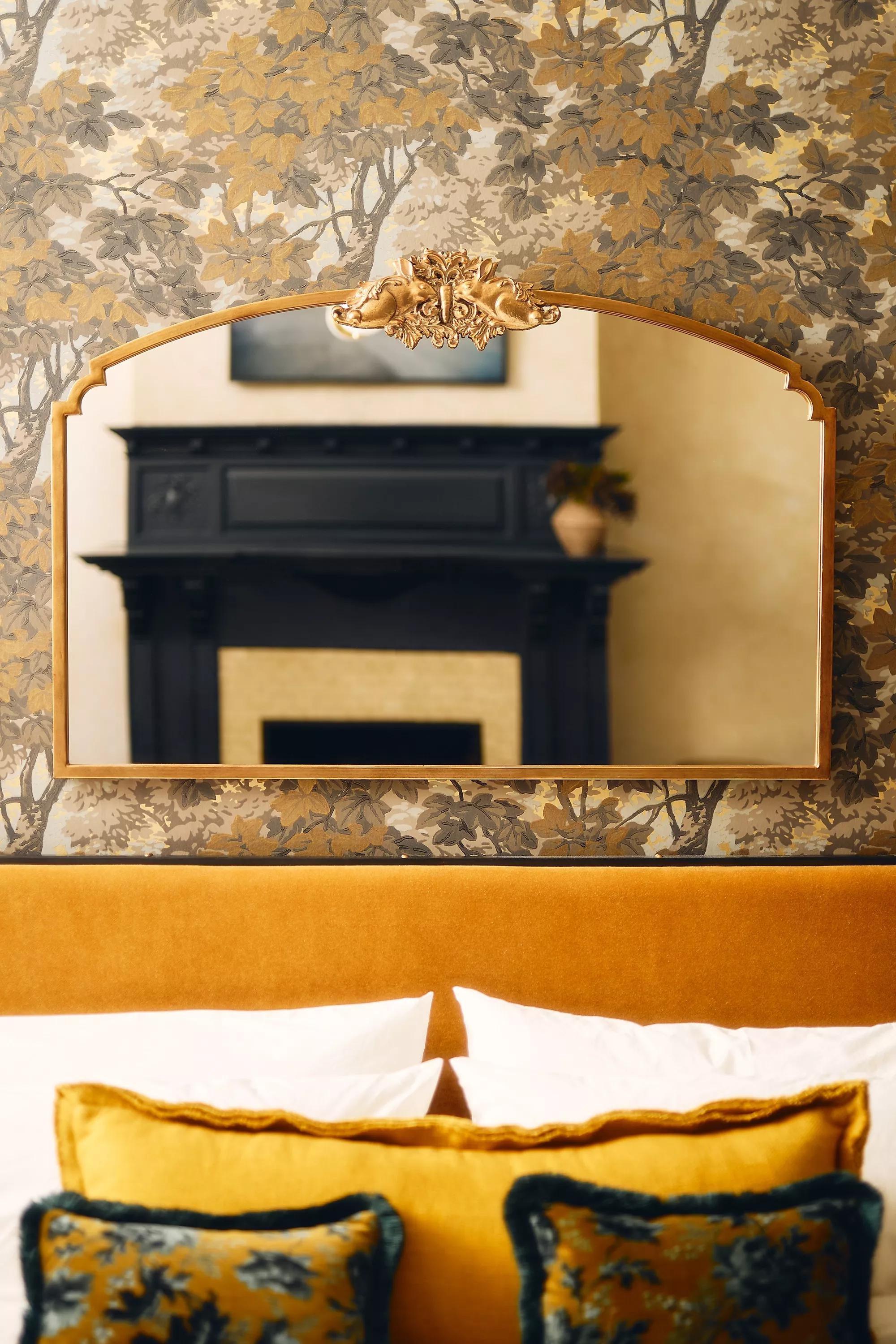Rabbit Wooded Manor Mirror, Gold, , large image number 12