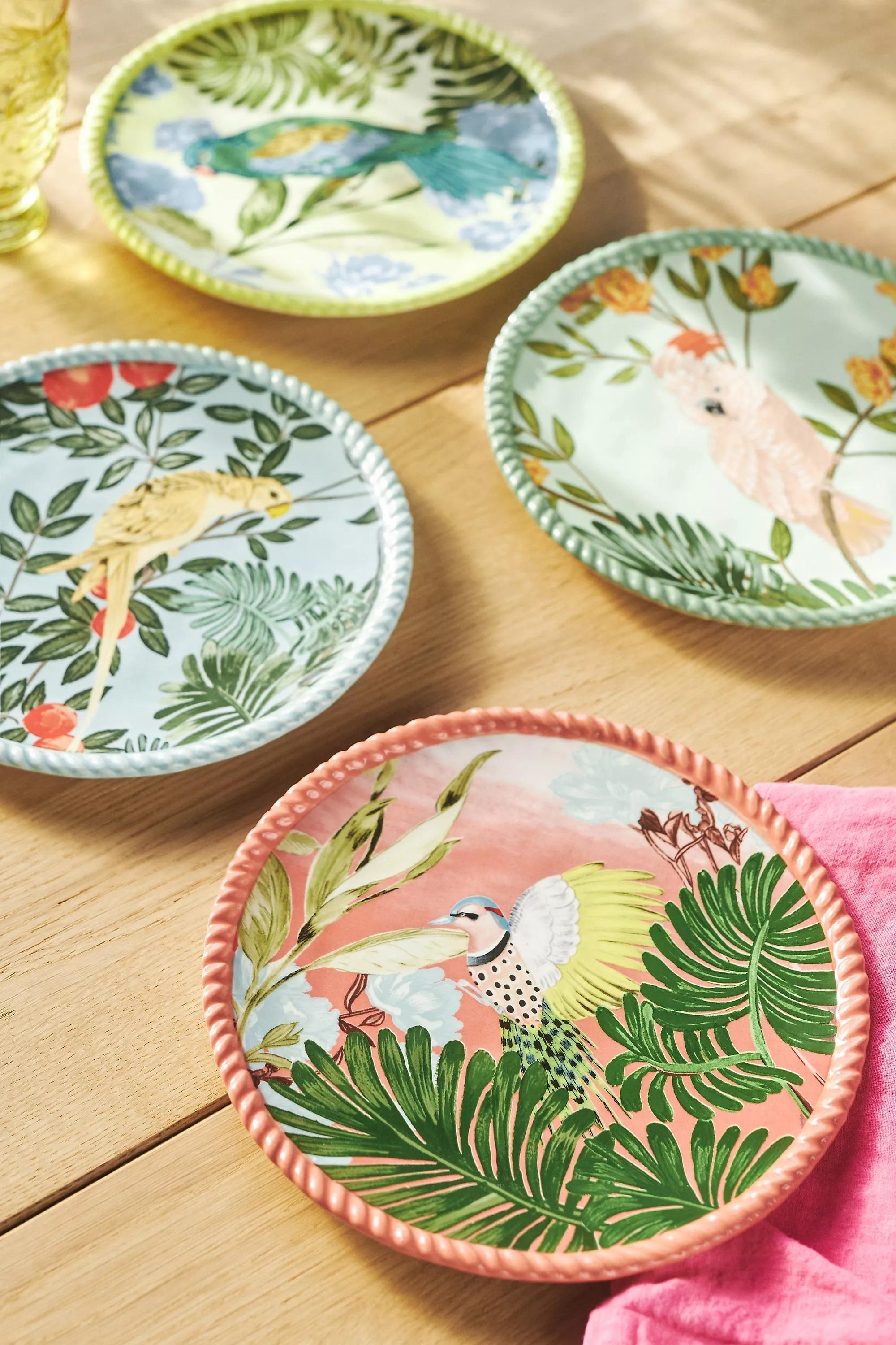 Pluma Dessert Plates, Set Of 4, Multicolour, A501_0095, large image number 0