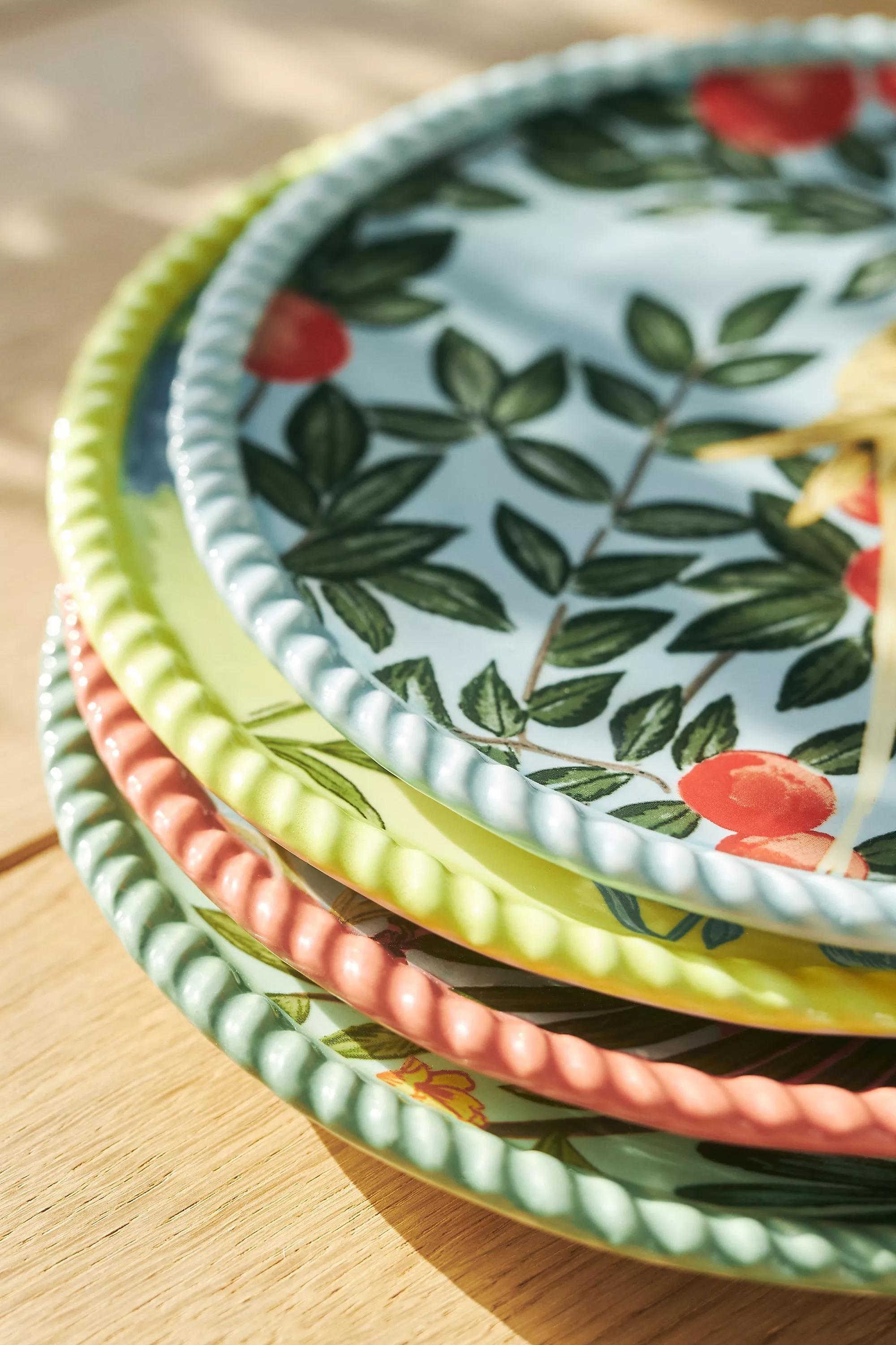 Pluma Dessert Plates, Set Of 4, Multicolour, A501_0095, large image number 1