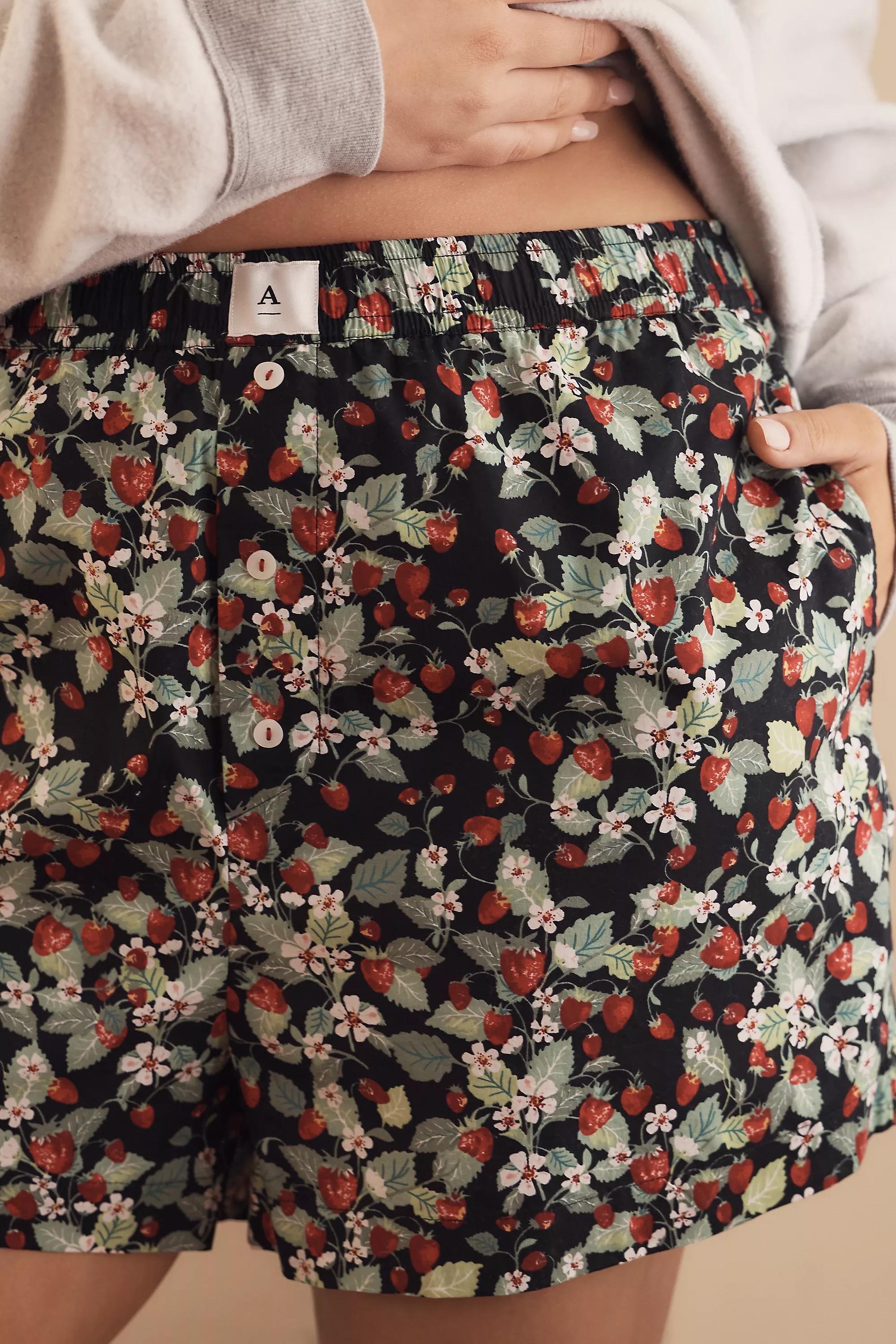 Anthropologie Printed Boxer Shorts, Black, , large image number 4