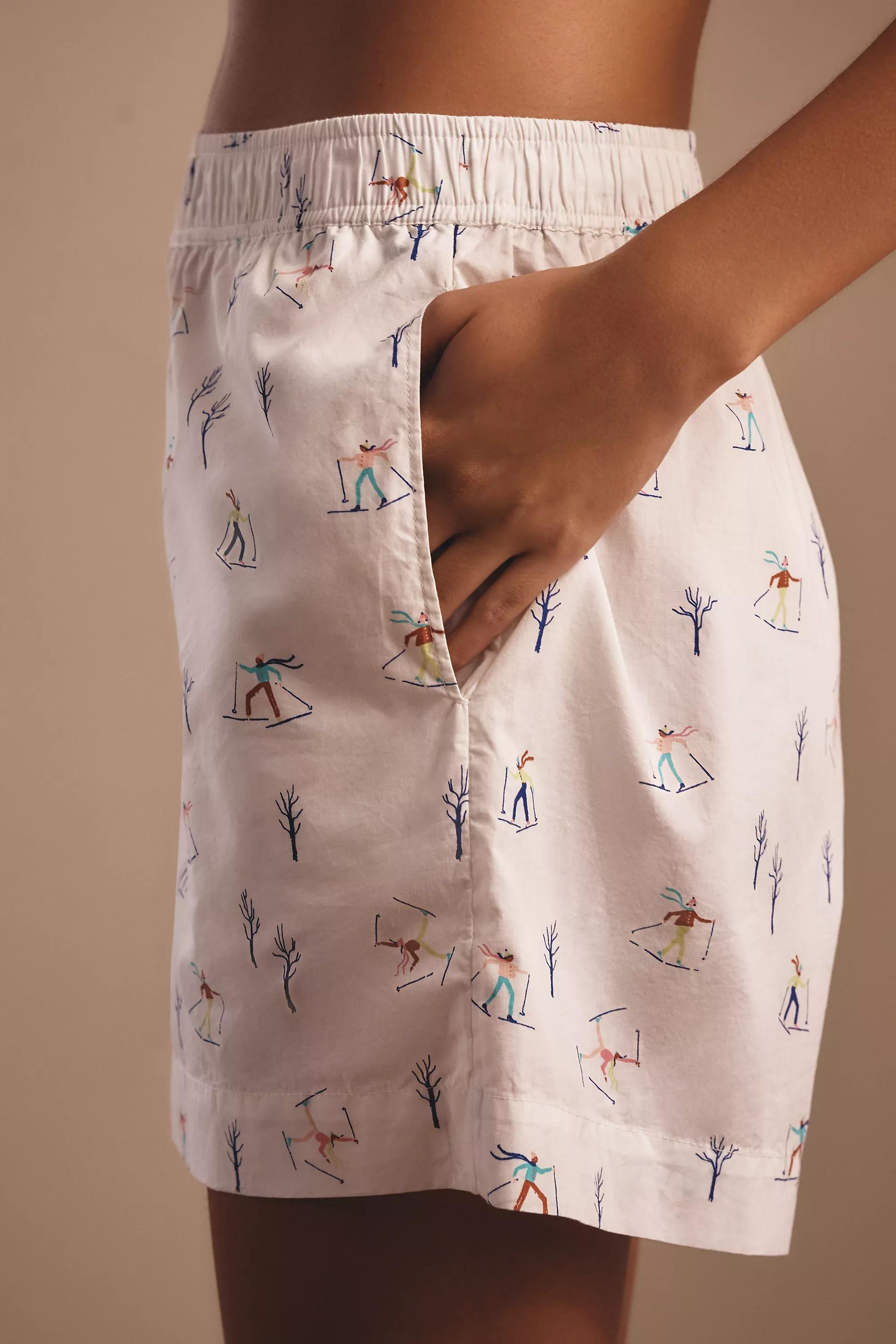 Anthropologie Printed Boxer Shorts, Beige, , large image number 5