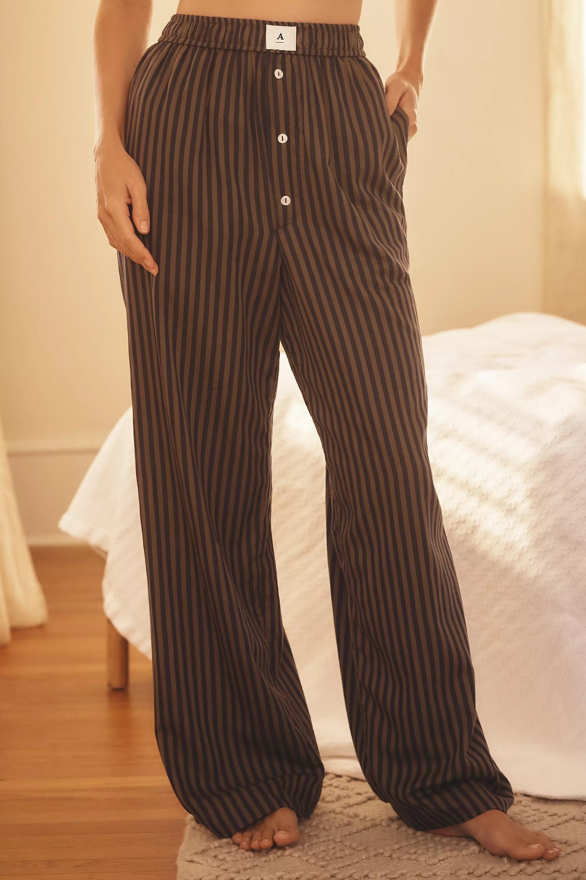 Anthropologie Striped Trousers, Green, , large image number 1