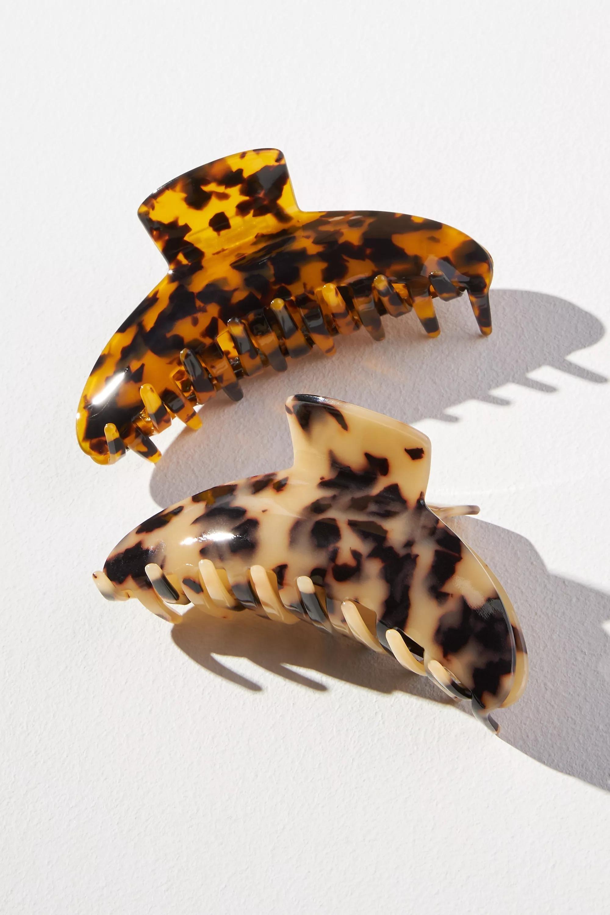 Anthropologie Set Of 2 Hair Accessory, Brown, , medium