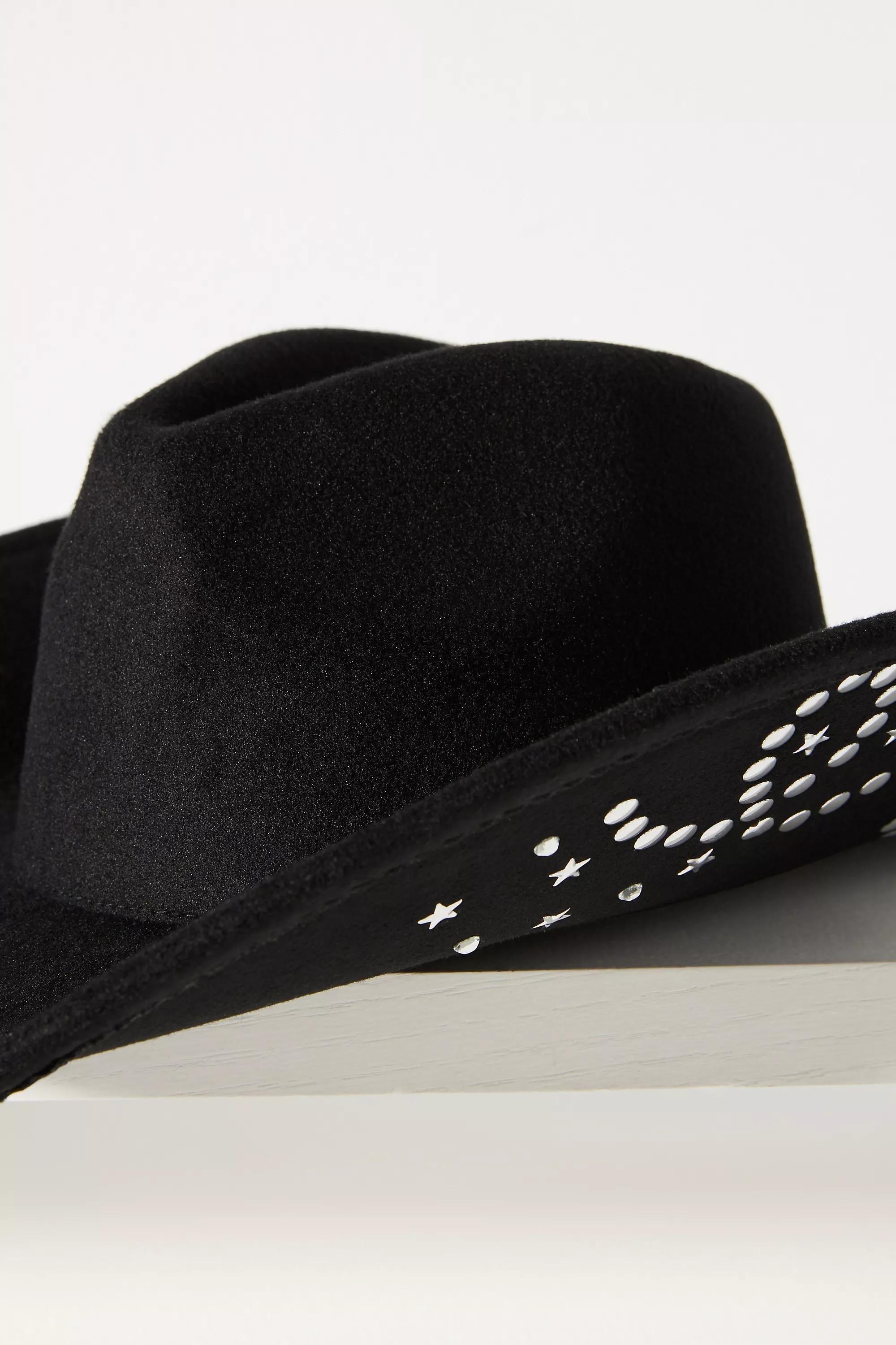 Studded-Brim Rancher Hat, Black, A501_0001, large image number 4