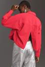Anthropologie - Pilcro Placket Back-Slit Cotton Shirt, Red