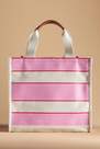 Anthropologie - PINK Maeve Striped Canvas Mini Tote Bag