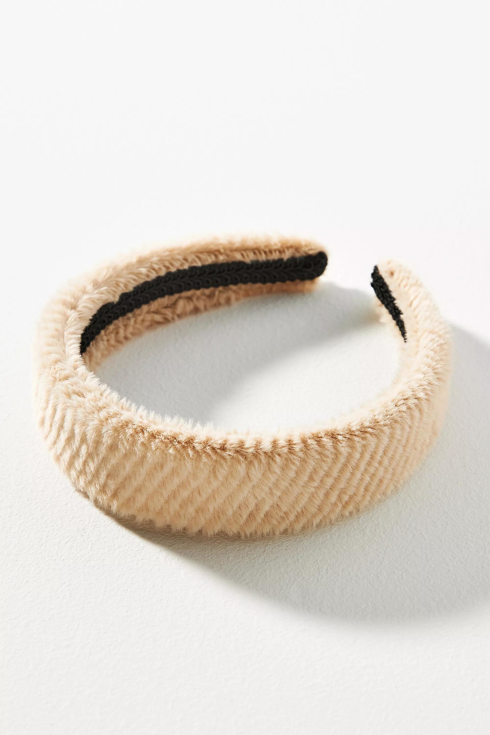 Cosy Fluffy Headband, Beige, A501_0024, large image number 0