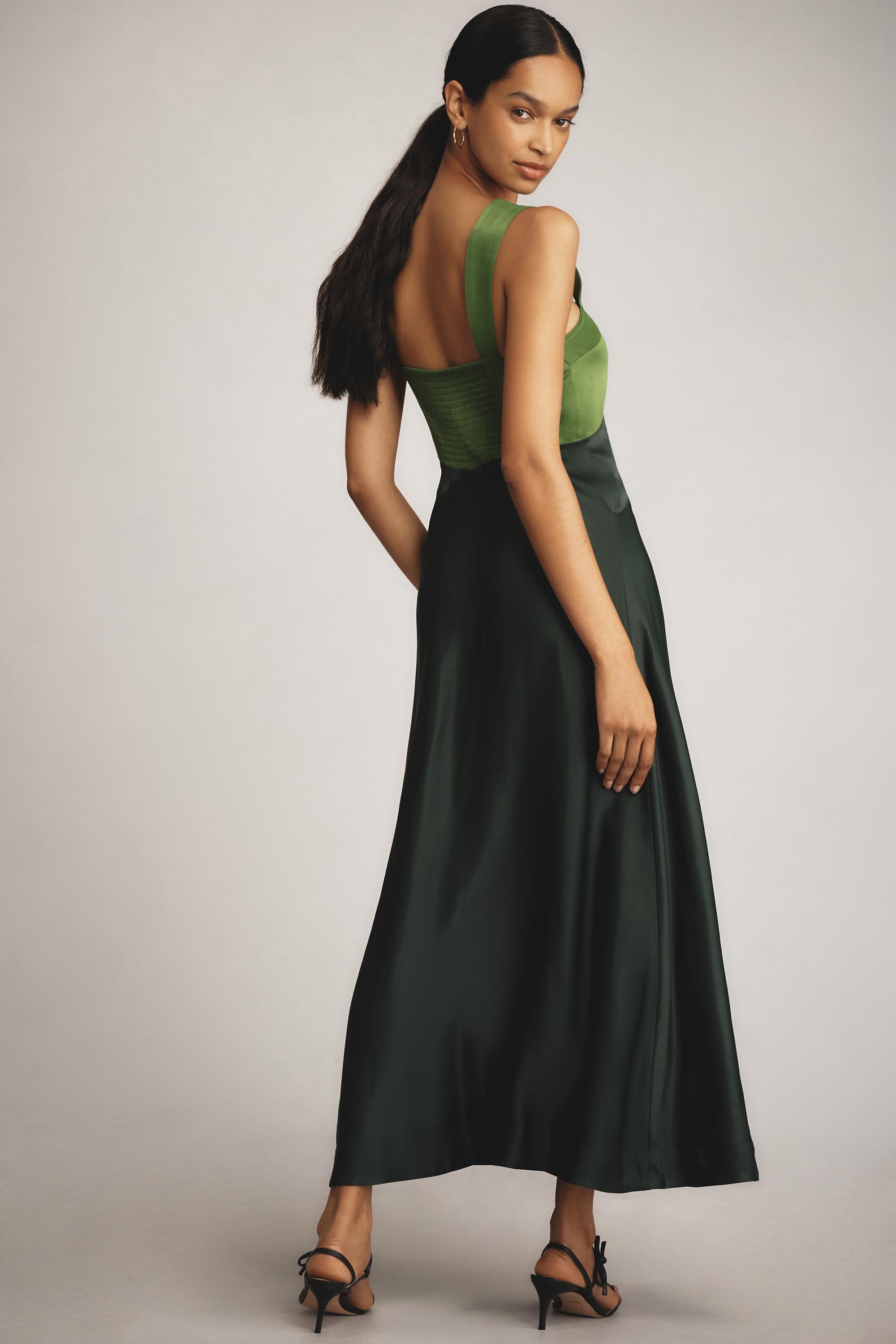 Maeve Sleeveless Seamed Midi Slip Dress, Multicolour, , large image number 1