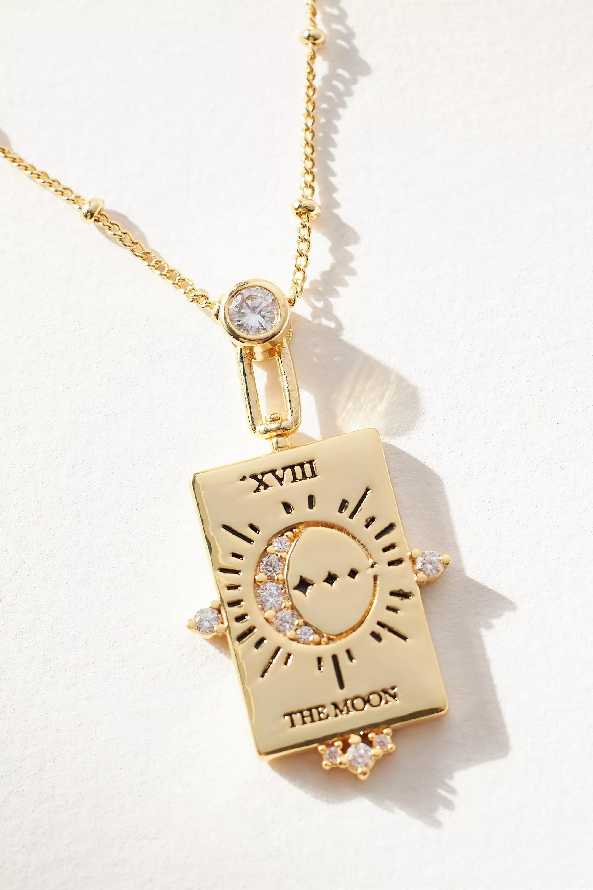 Mystic Pendant Necklace, Gold-Plated, A501_0070, large image number 0