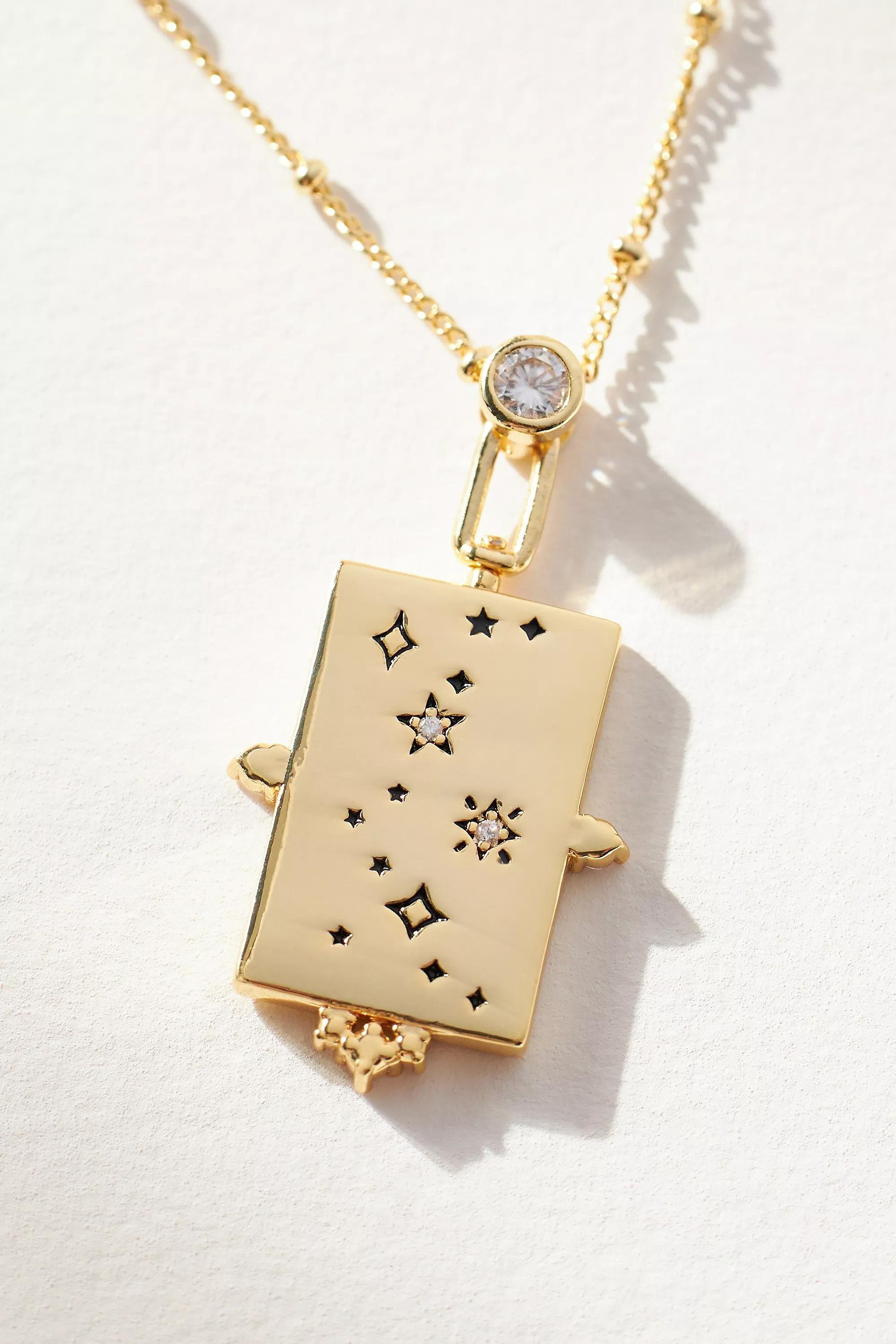 Mystic Pendant Necklace, Gold-Plated, A501_0070, large image number 2