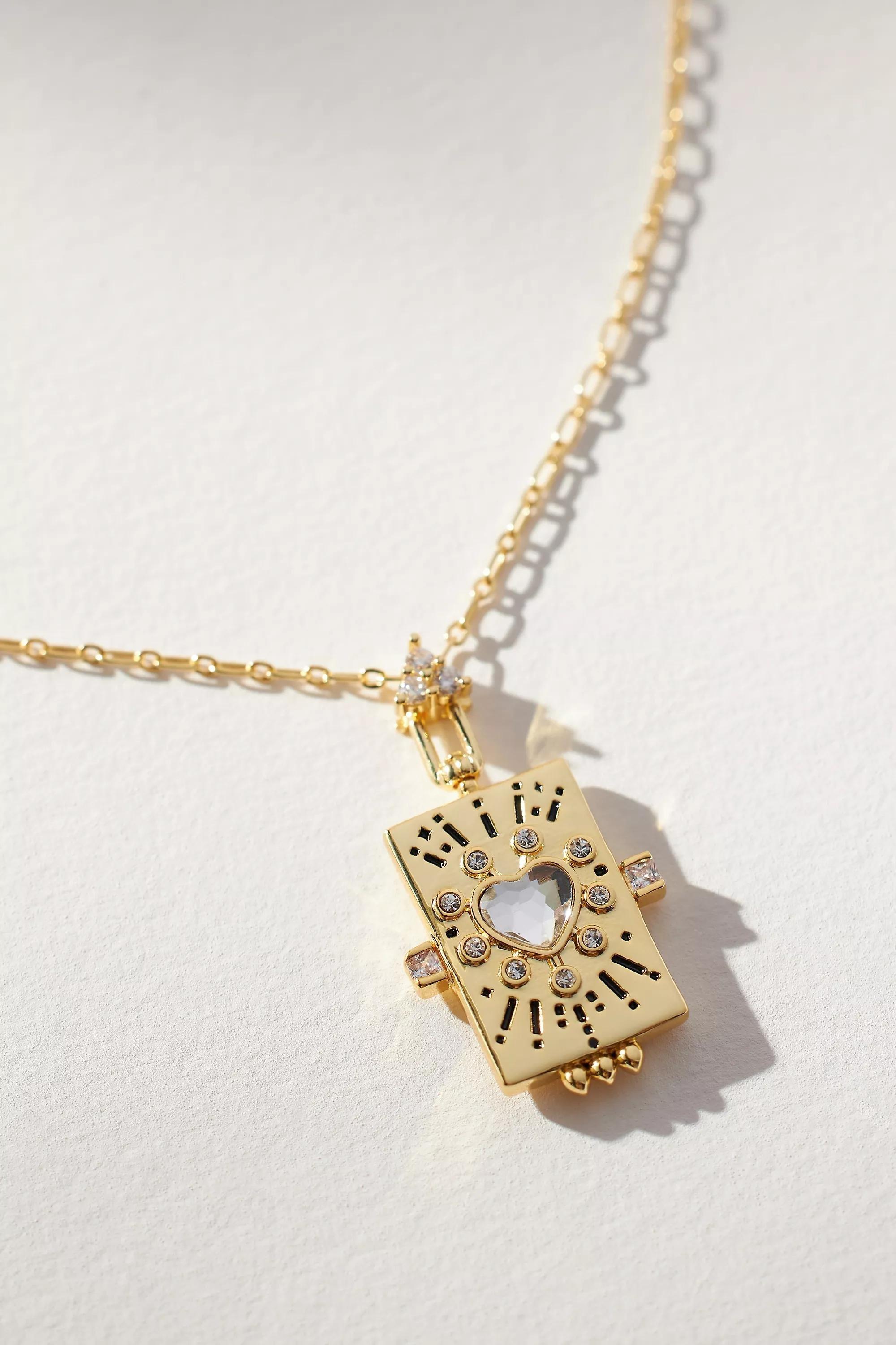 Mystic Pendant Necklace, Gold-Plated, A501_0100, large image number 0