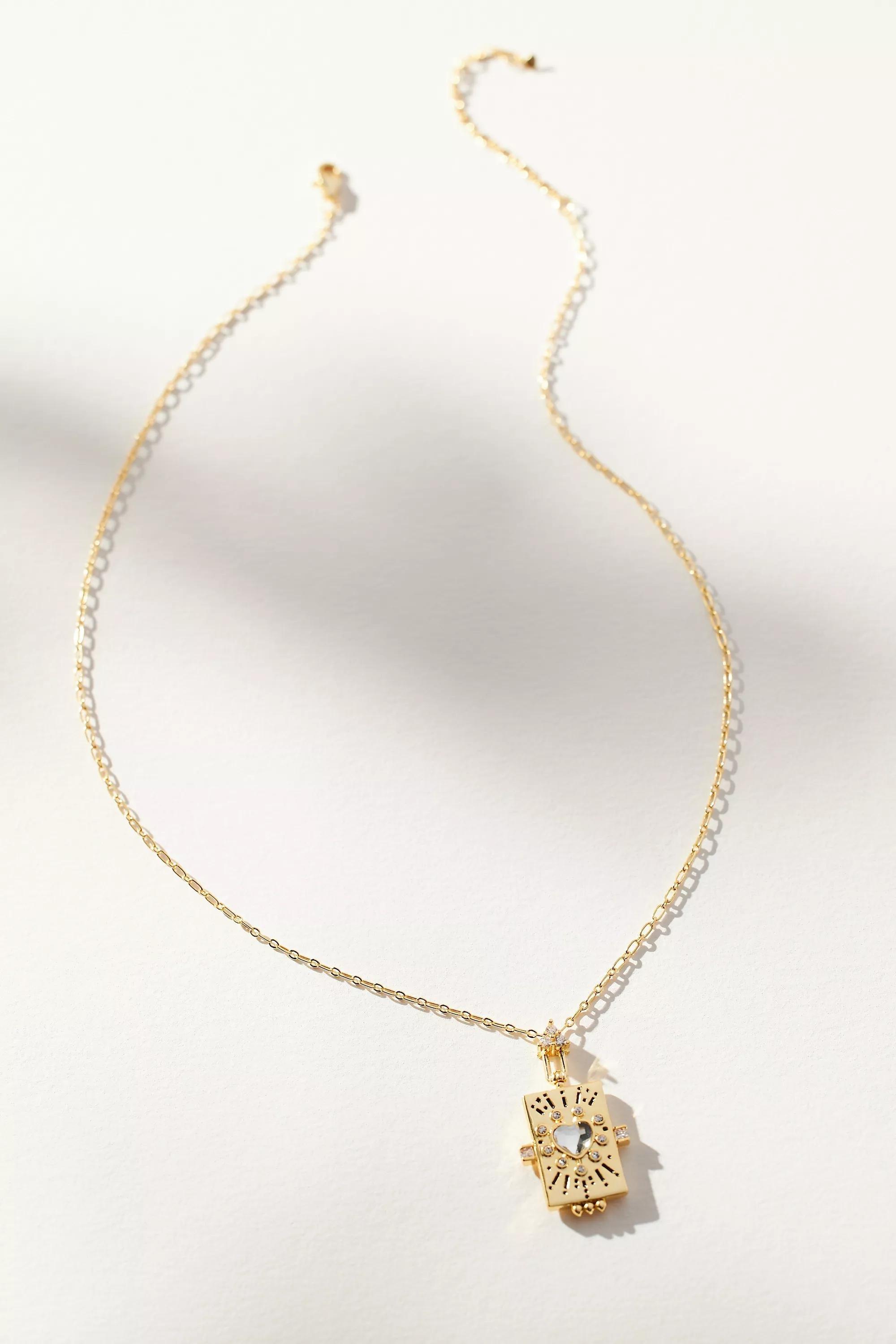 Mystic Pendant Necklace, Gold-Plated, A501_0100, large image number 1