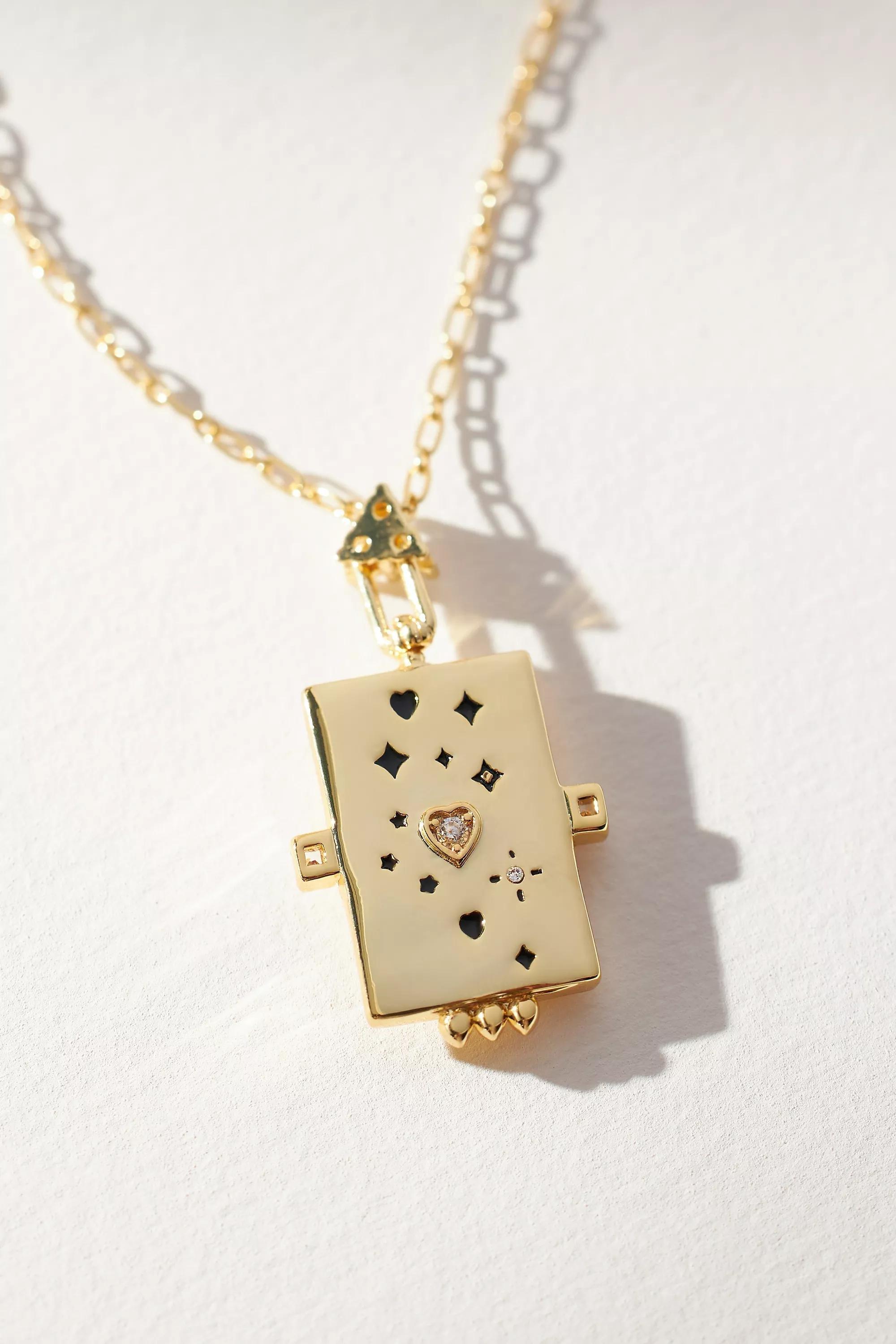 Mystic Pendant Necklace, Gold-Plated, A501_0100, large image number 2