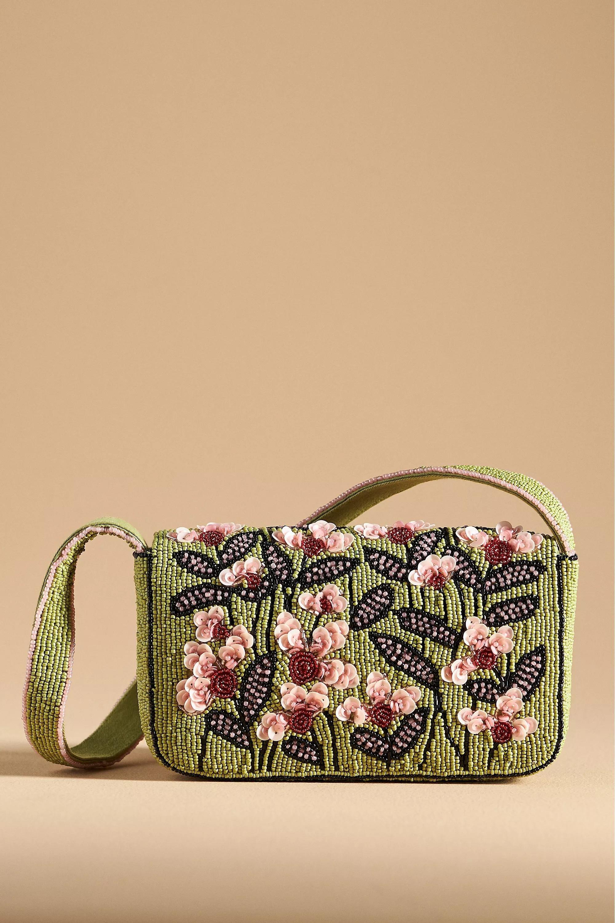 The Fiona Beaded Bag: Bloom Edition, Green, A501_0030, large image number 1