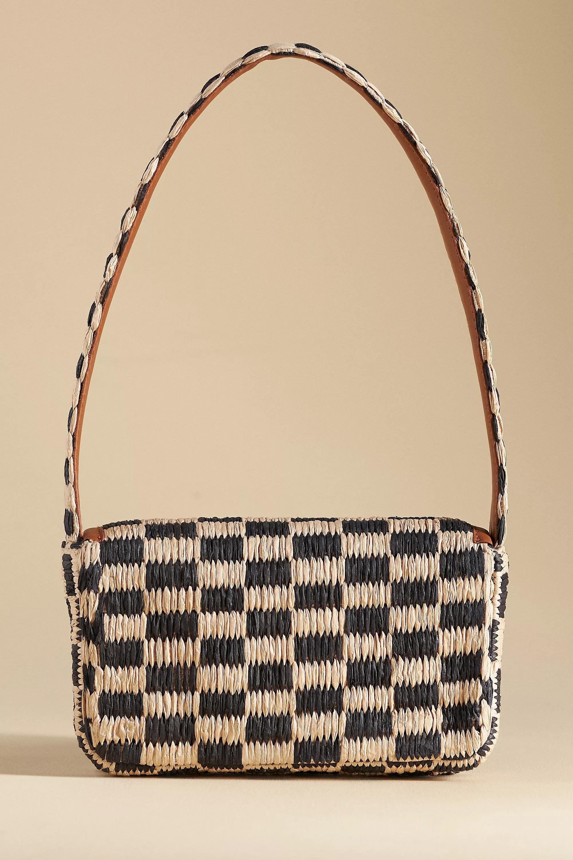 The Fiona Shoulder Bag: Raffia Edition, Black, A501_0001, large image number 2