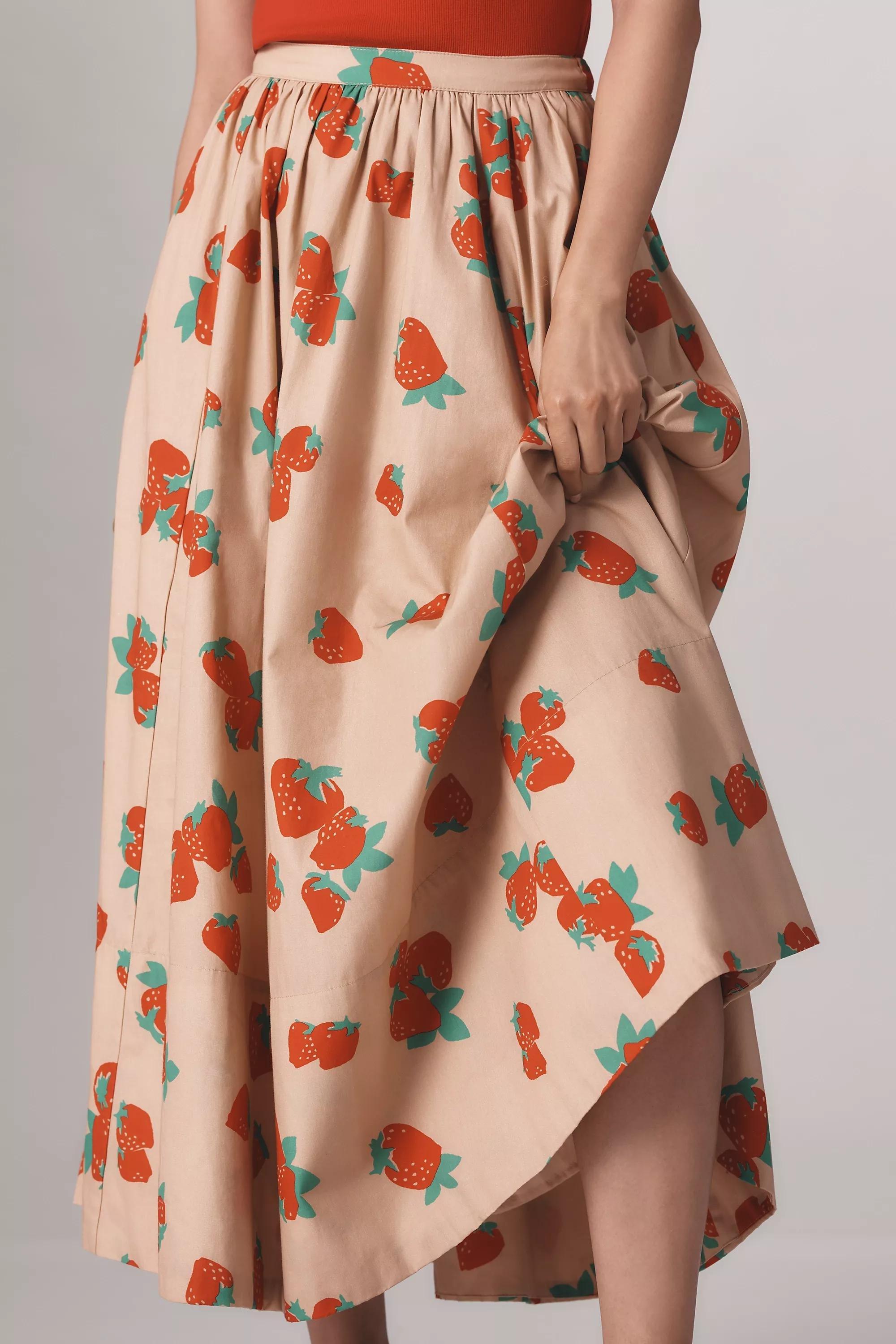 Anthropologie Floral Flared Brunch Midi, , large image number 3