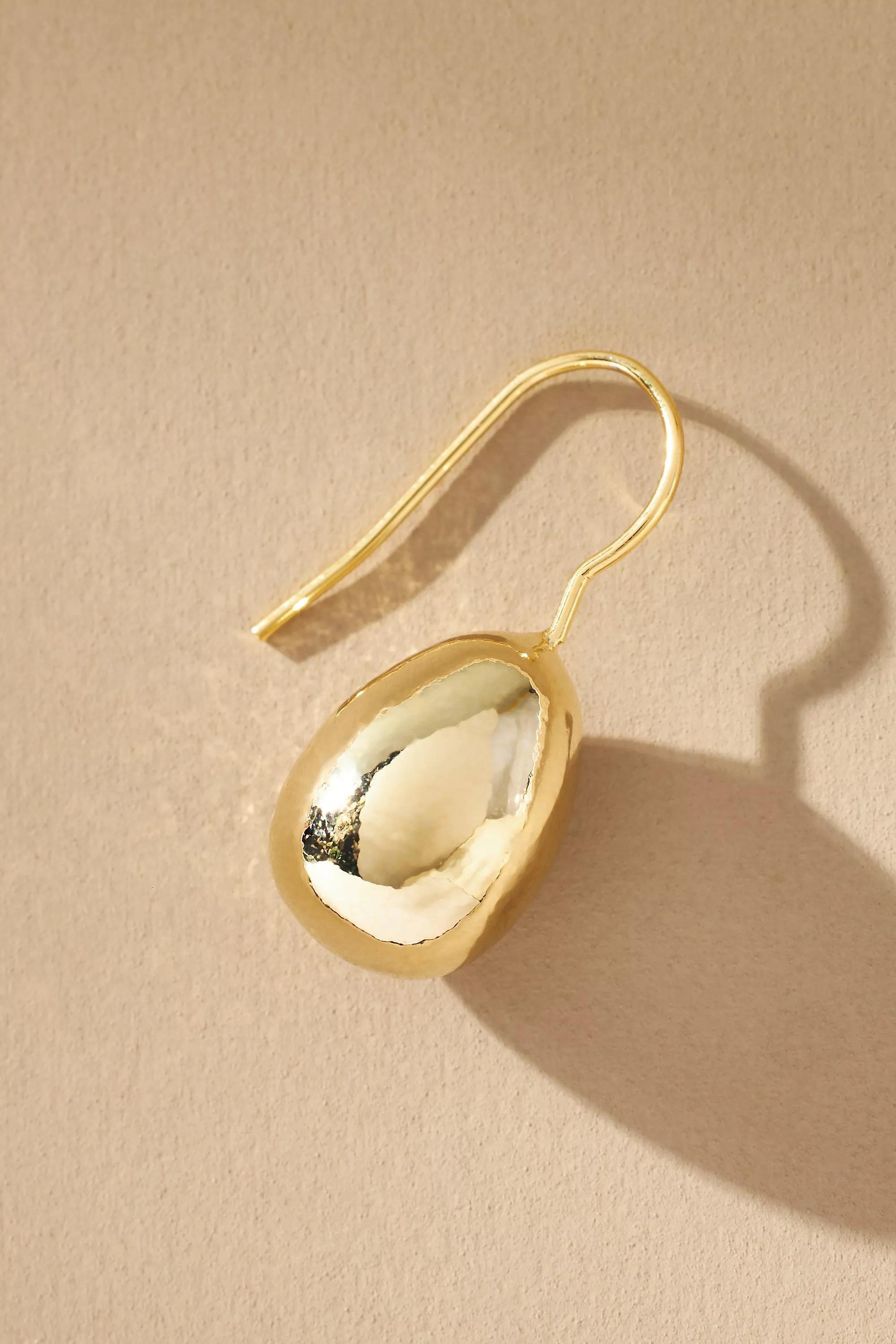 Chunky Drop Threader Earrings, Gold-Plated, A501_0070, large image number 1