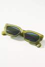 Anthropologie - Matte Boards Rectangle Sunglasses, Green