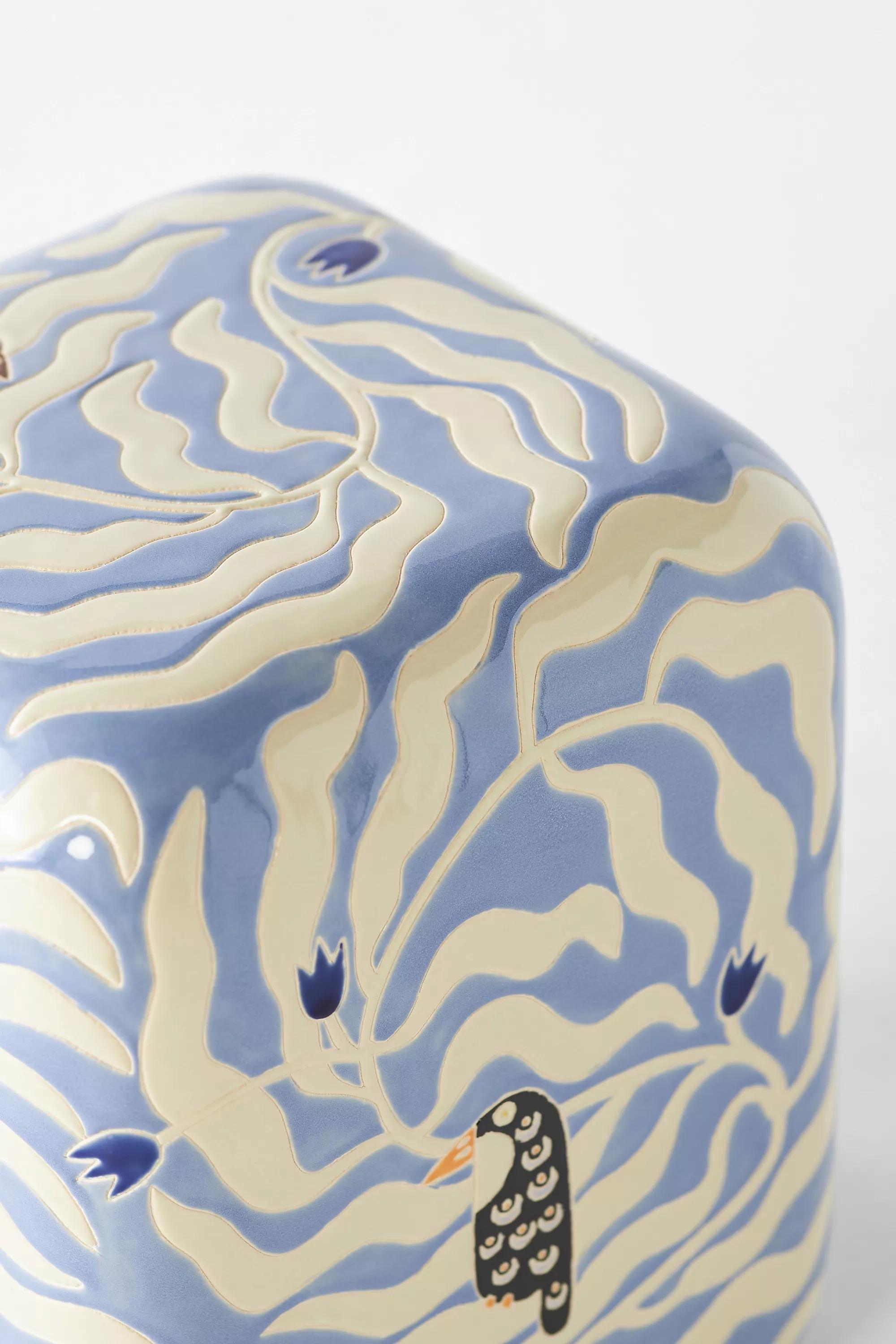 Polly Ceramic Indoor/Outdoor Side Table, Multicolour, A501_0048, large image number 2