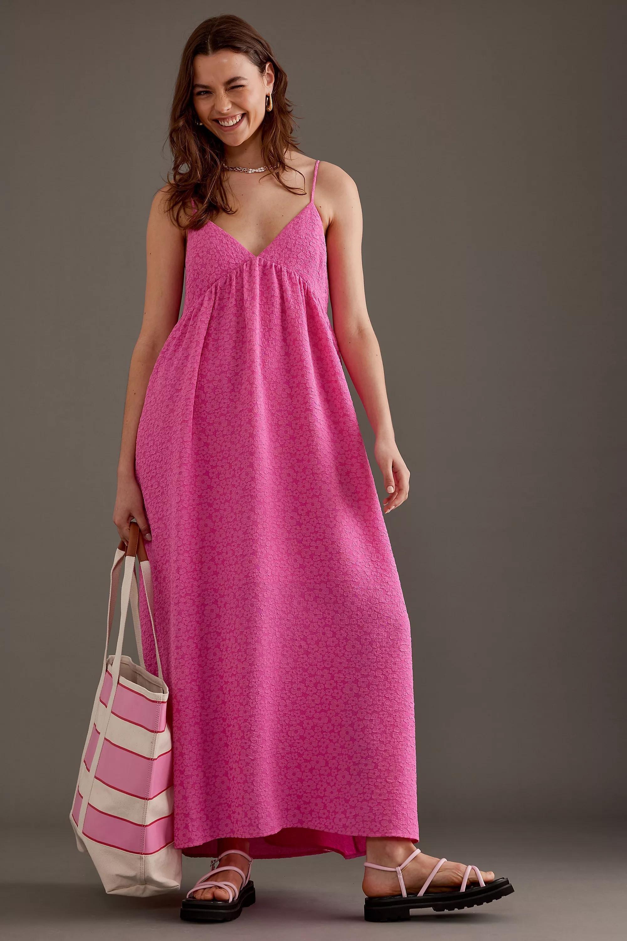 Pink Selected Femme Violina Sleeveless Maxi Dress, , large image number 0