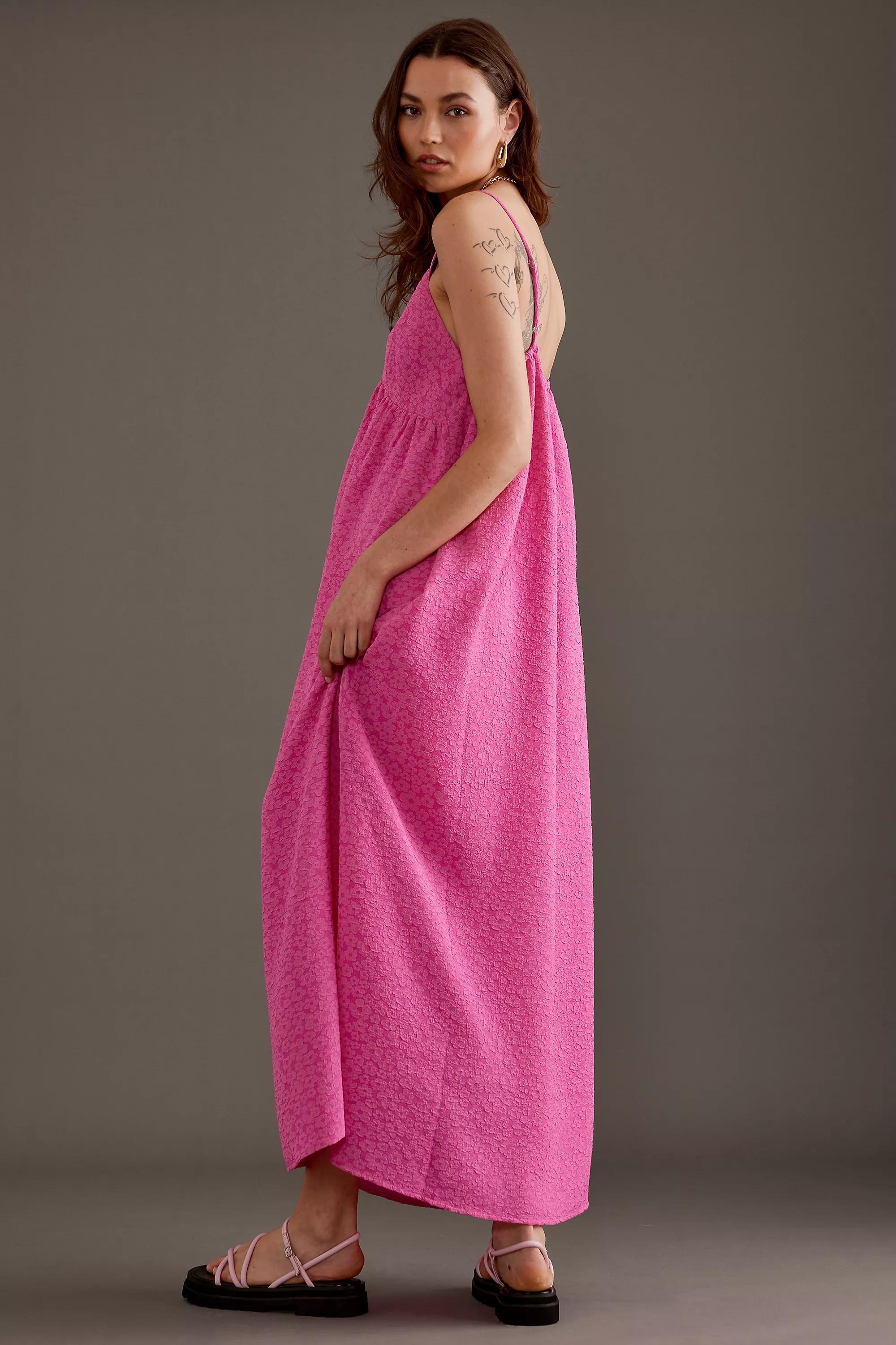 Pink Selected Femme Violina Sleeveless Maxi Dress, , large image number 4