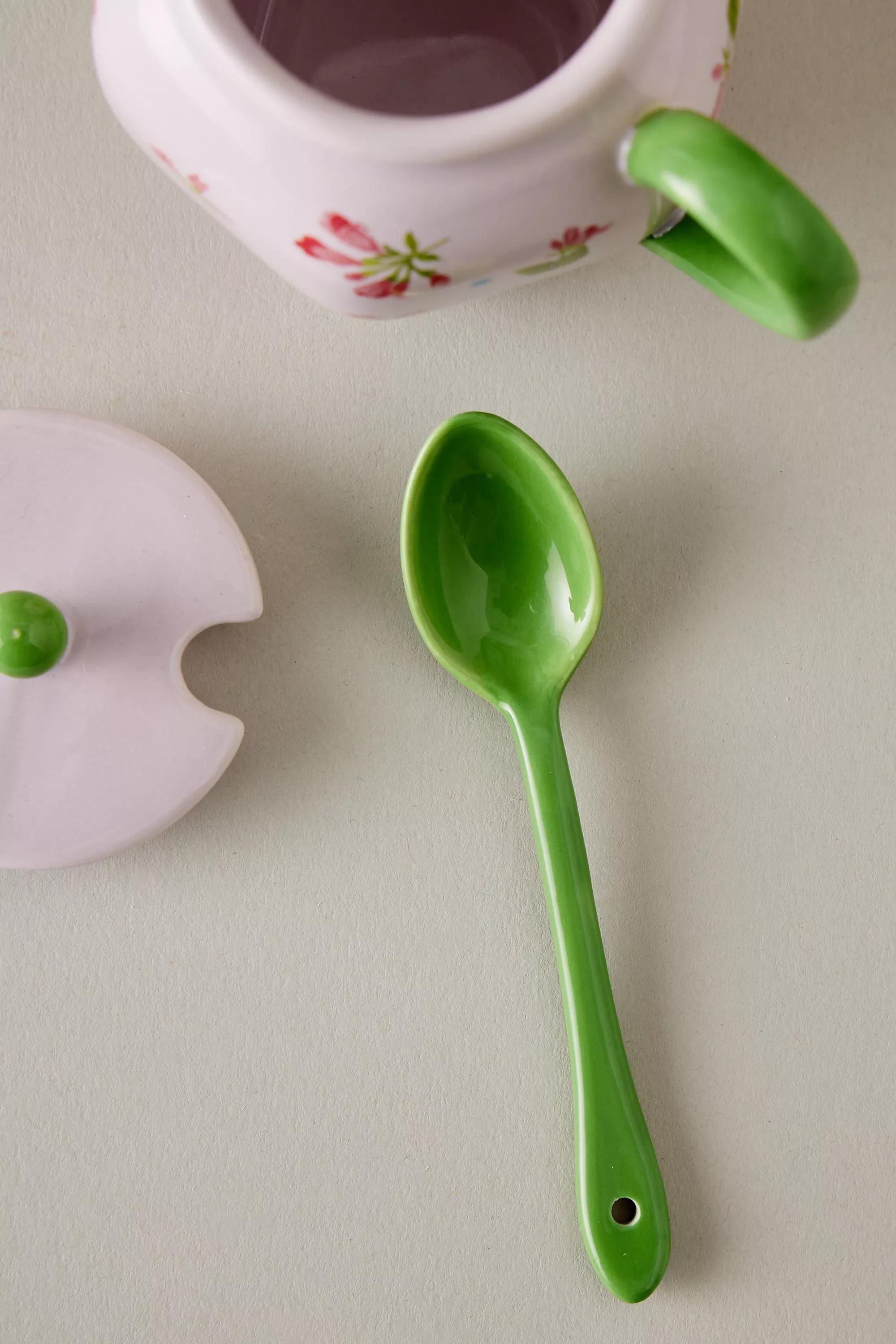 Pia Floral Sugar Pot, Green, A501_0030, large image number 2
