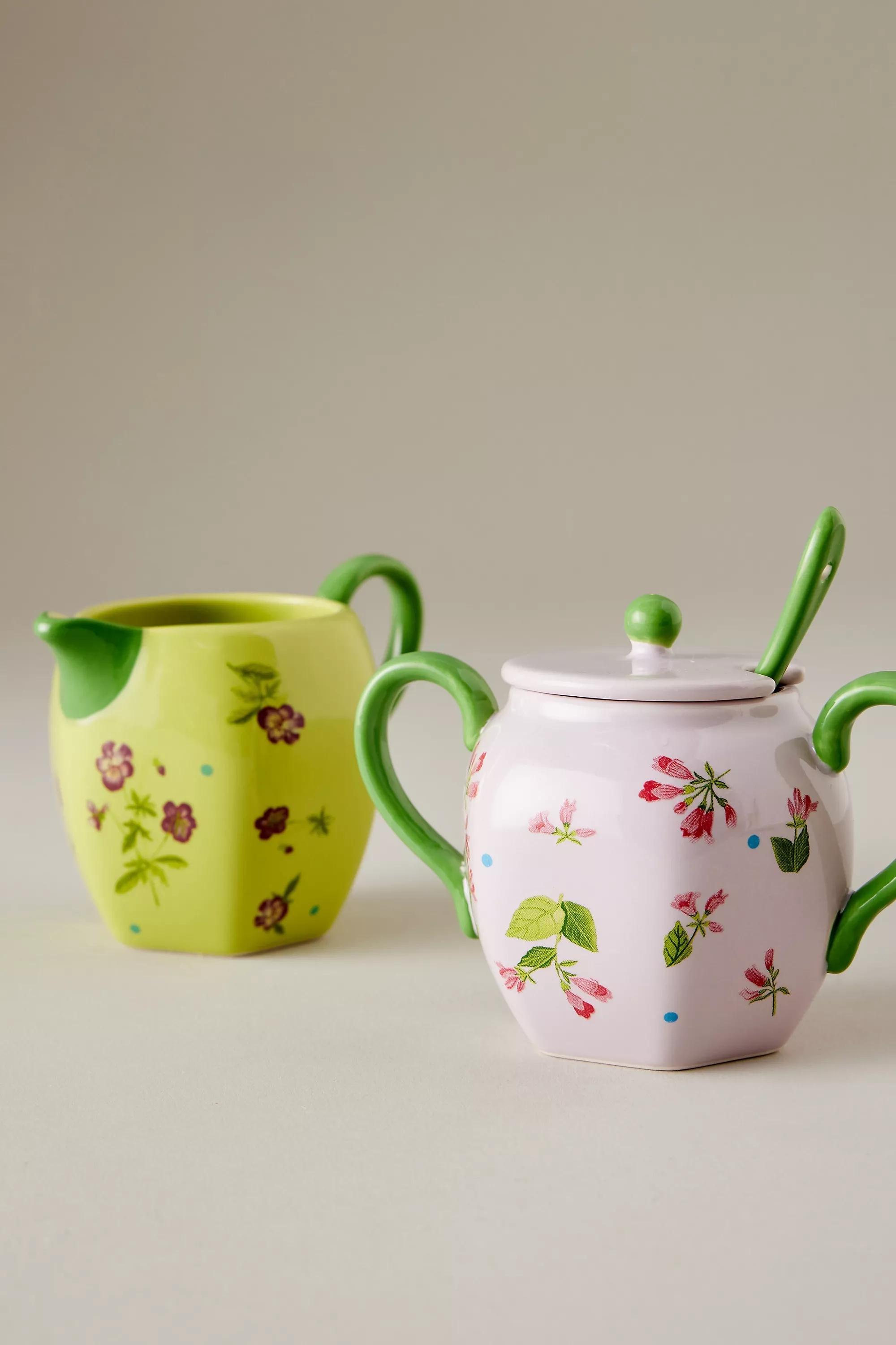 Pia Floral Sugar Pot, Green, A501_0030, large image number 3