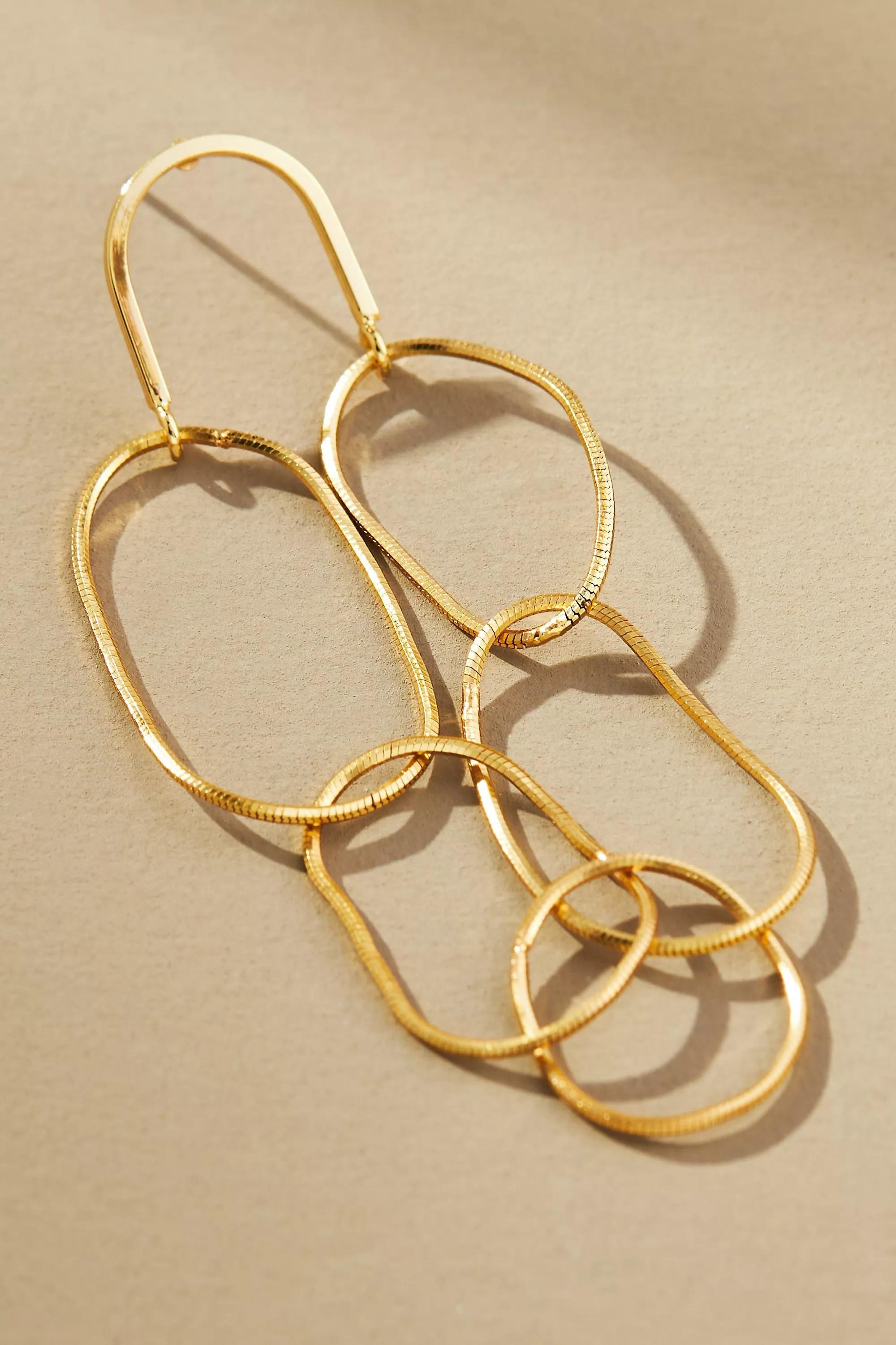 Anthropologie - Chain Dangle Earrings, Gold