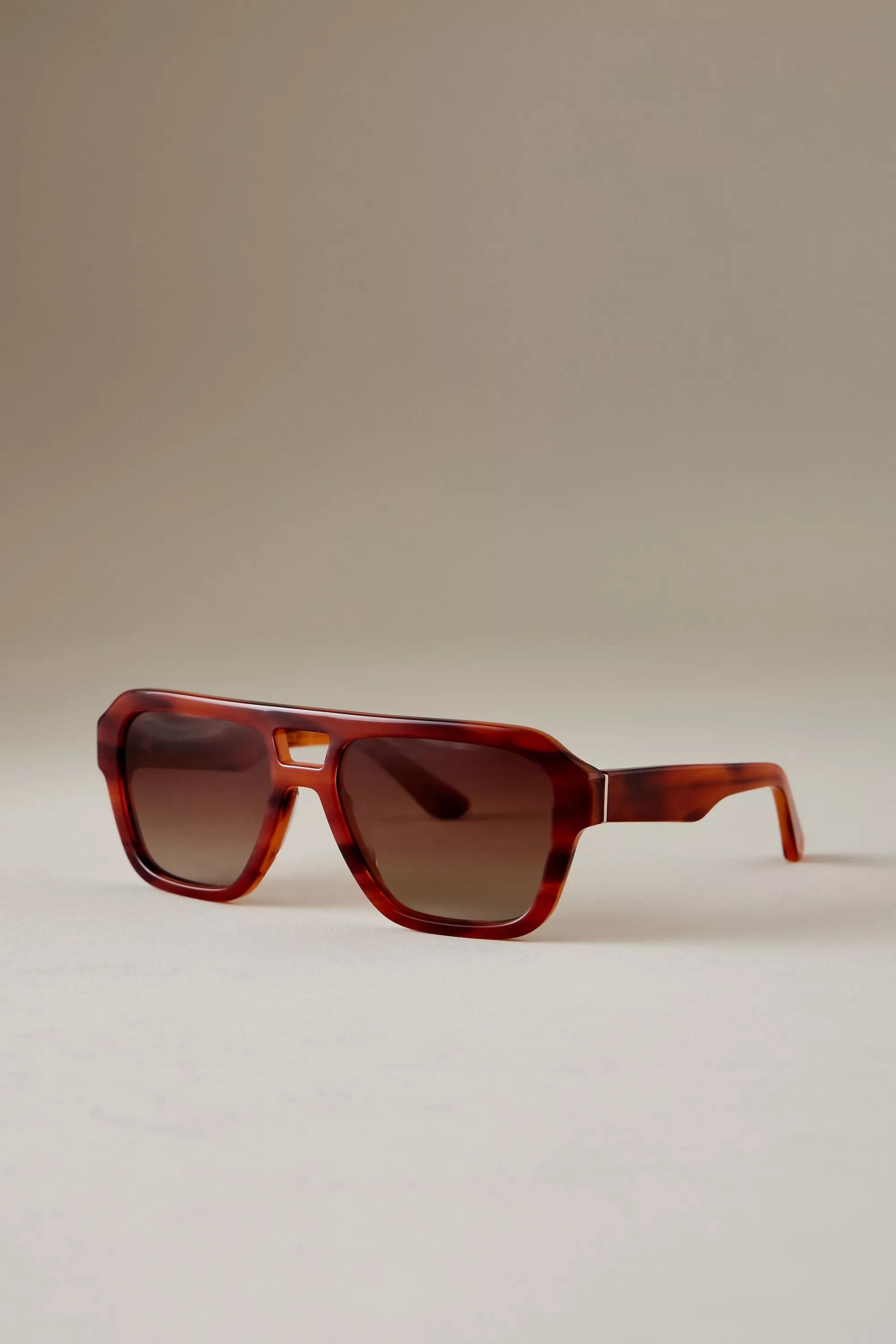The Eloise Aviator Polarised Sunglasses, Orange, A501_0081, large image number 1