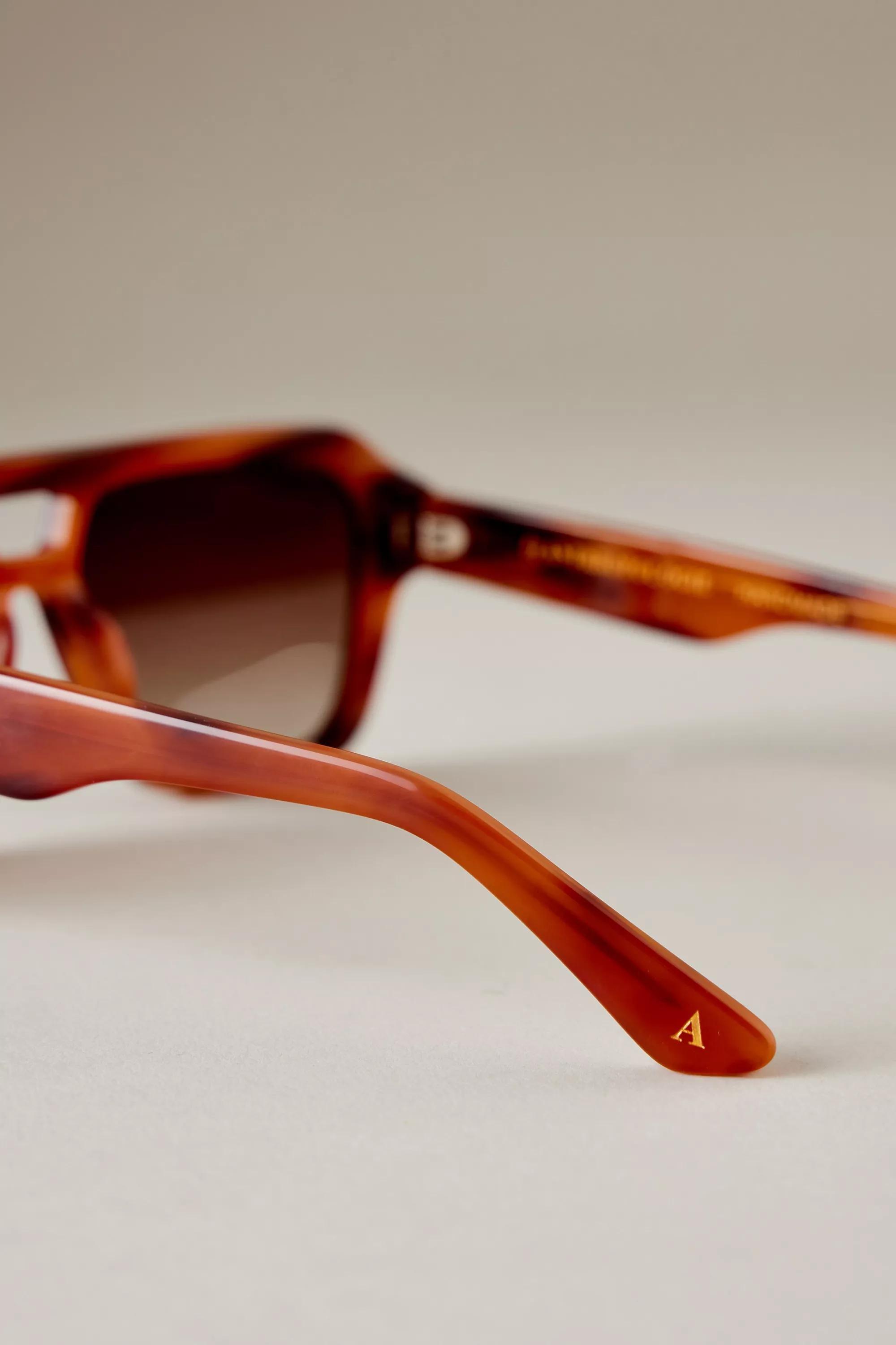 The Eloise Aviator Polarised Sunglasses, Orange, A501_0081, large image number 2