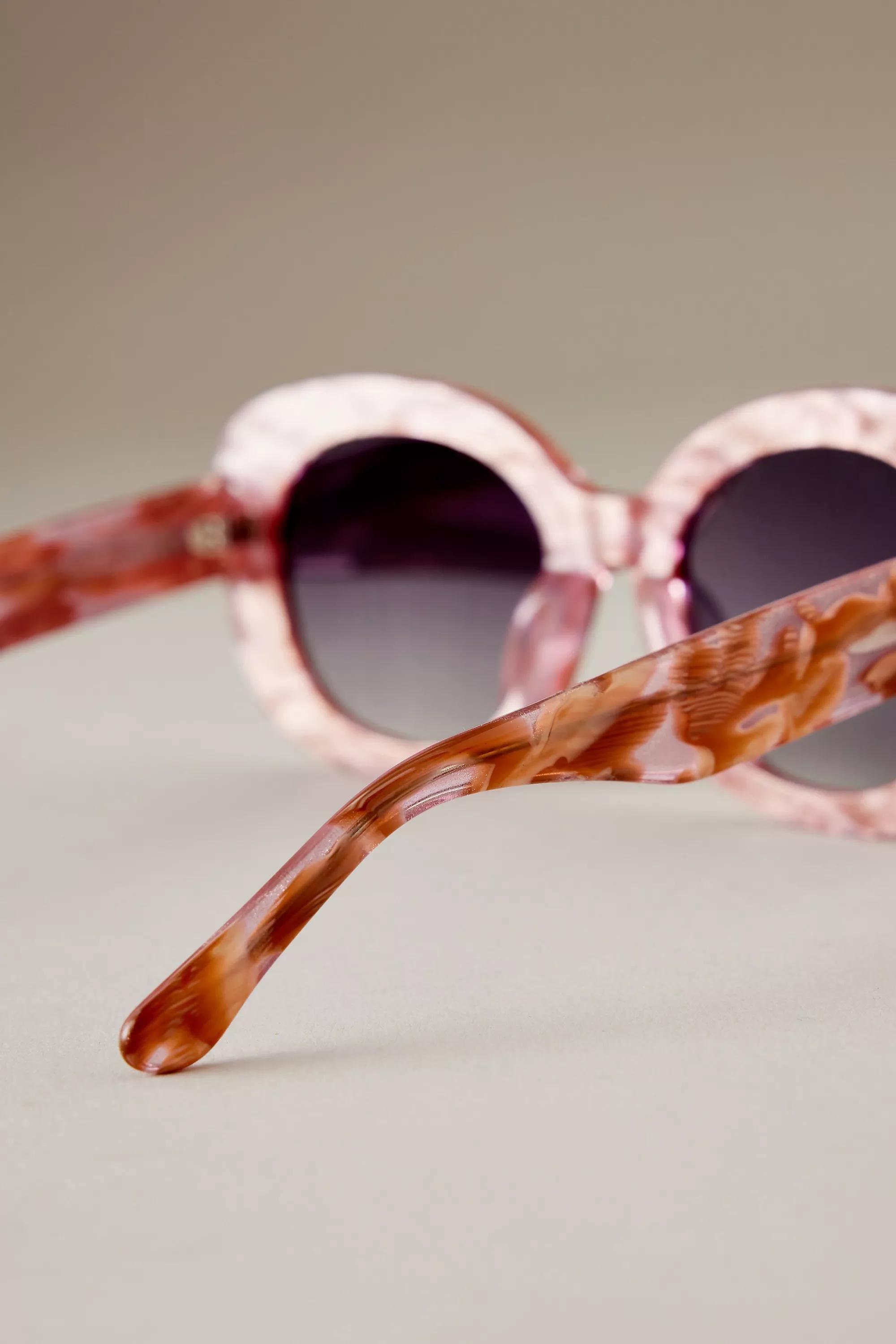 By Anthropologie The Dahlia Oversized Polarised Sunglasses, Multicolour, A501_0000, large image number 4